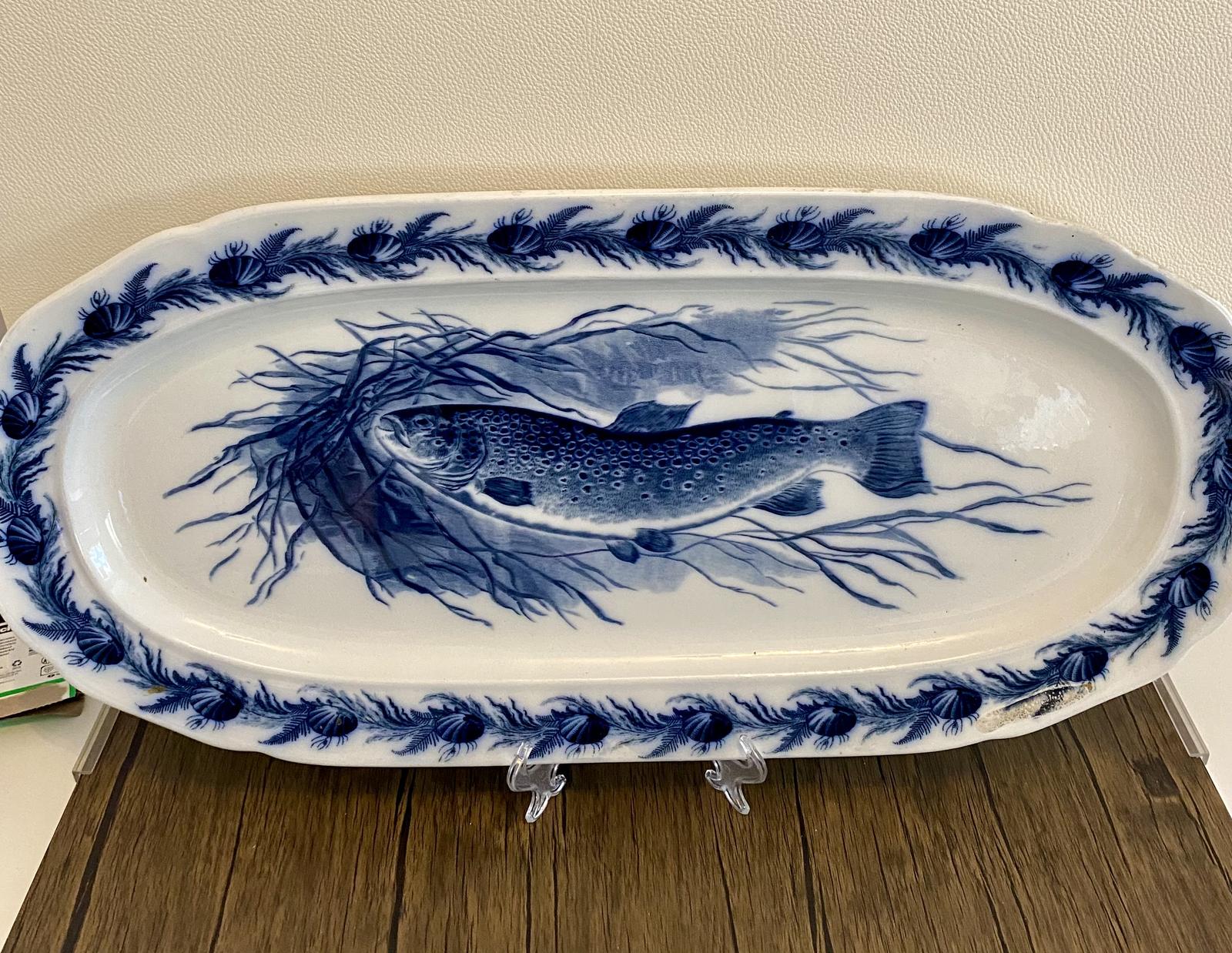Antique Cauldon Fish Serving Platter 60cm (1 of 6) Antique Cauldon Fish Serving Platter 60cm (1 of 6)