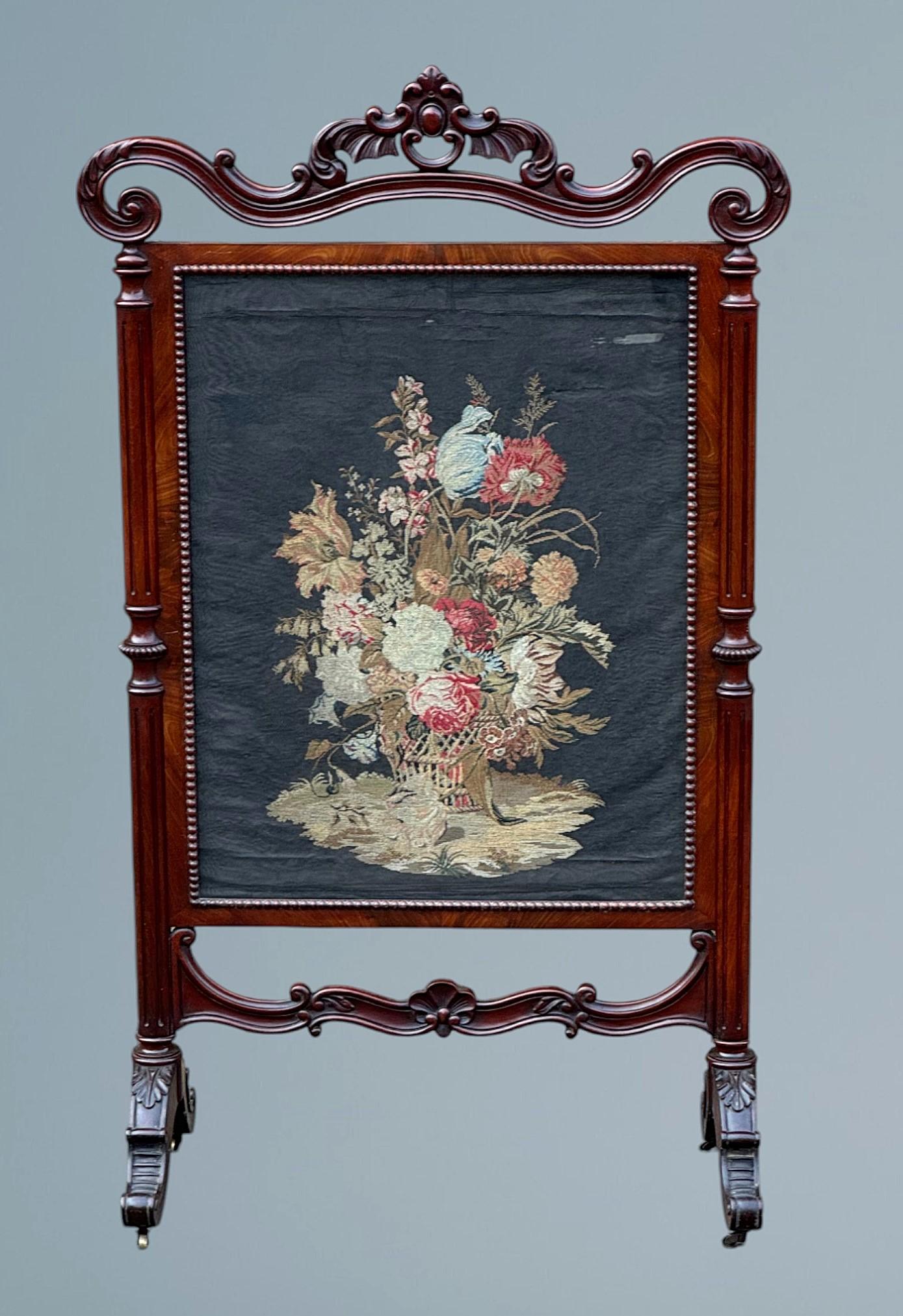George IV Mahogany Fire Screen (1 of 16)