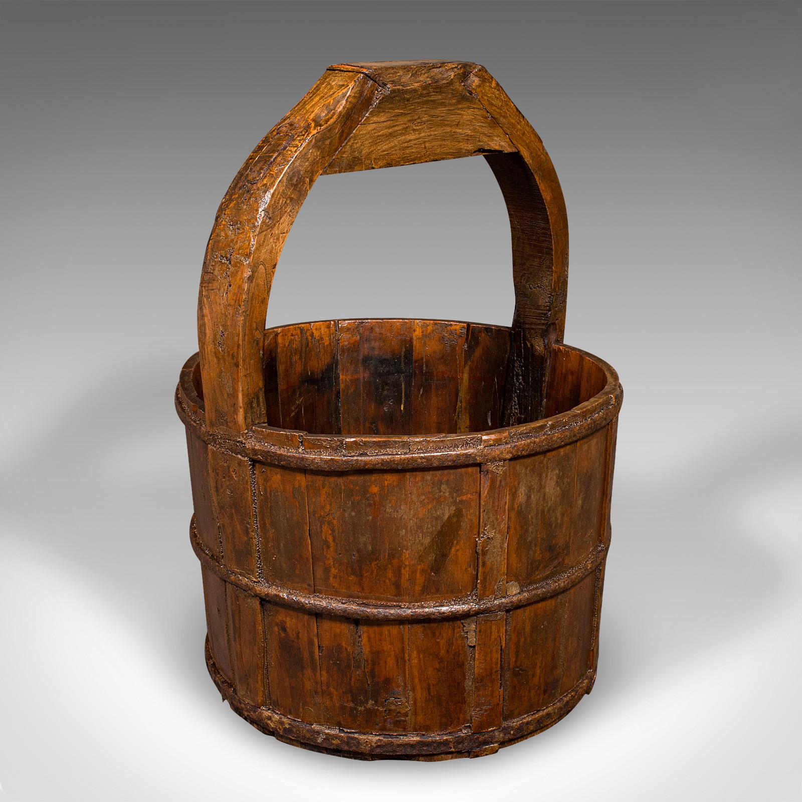 Large Antique Well Bucket, English, Georgian, Planter, Fireside Store, Garden (1 of 9)