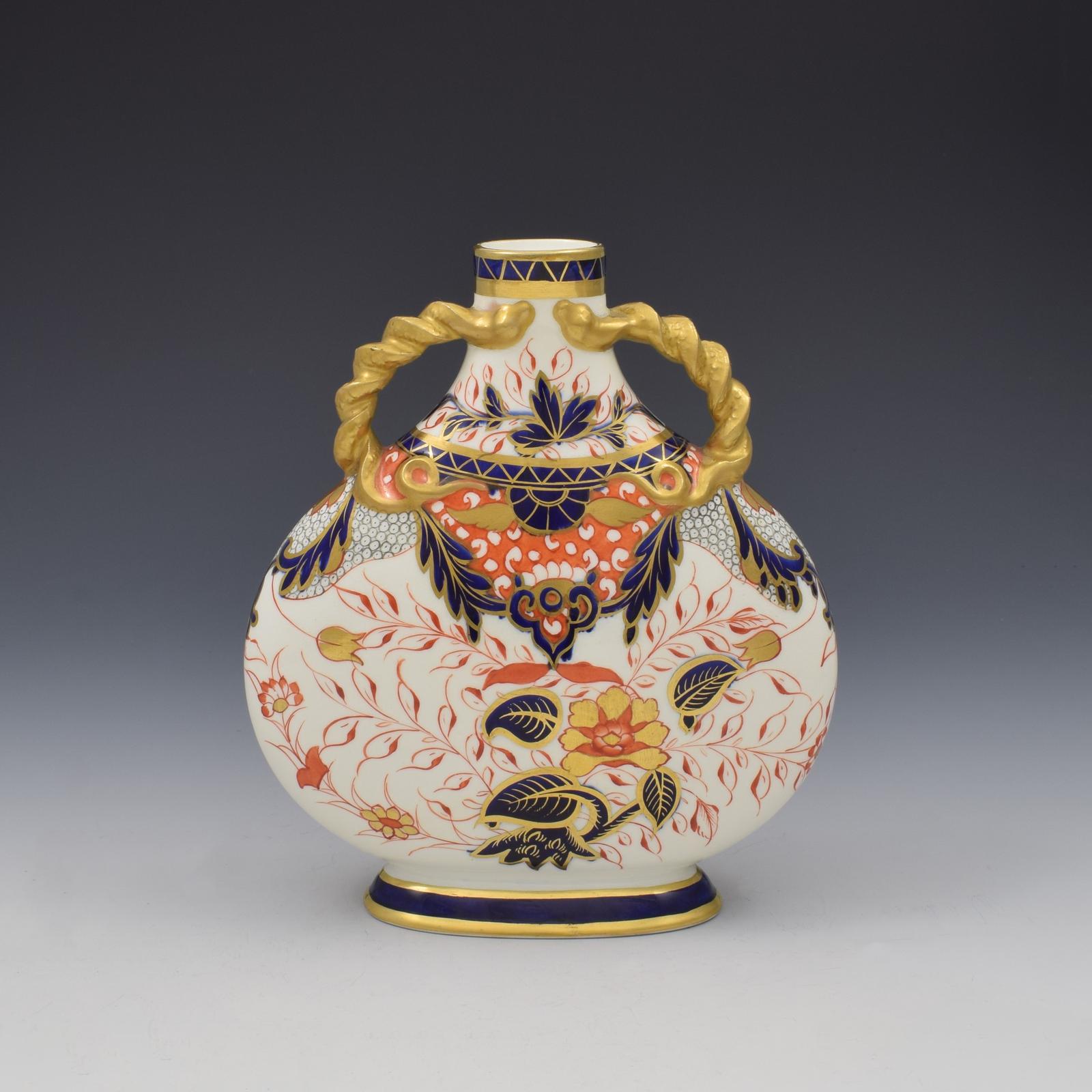 Fine Victorian Davenport Porcelain Imari Moon Flask Vase c.1880 (1 of 10) Fine Victorian Davenport Porcelain Imari Moon Flask Vase c.1880 (1 of 10)
