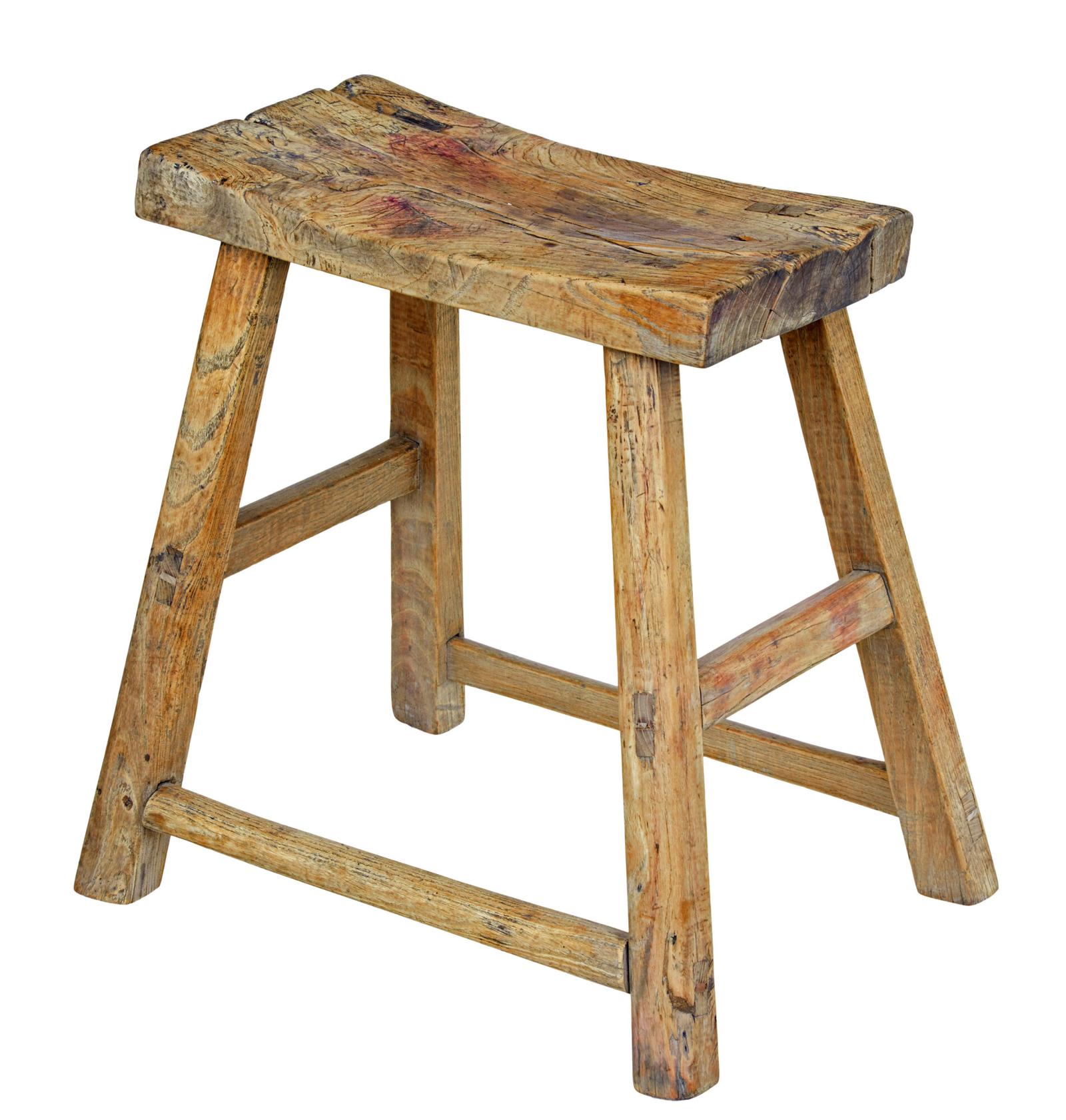 19th Century Rustic Chinese Hardwood Stool (1 of 5) 19th Century Rustic Chinese Hardwood Stool (1 of 5)