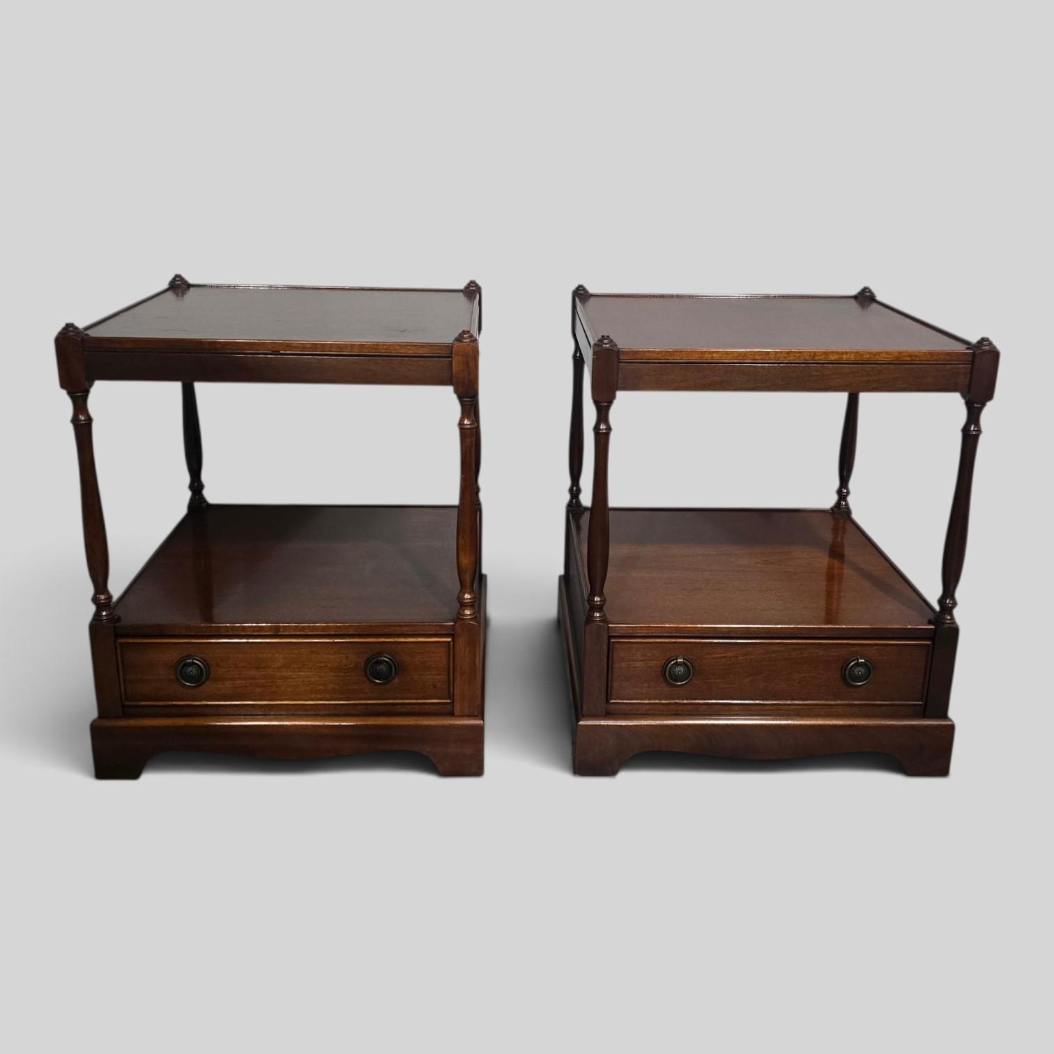 English Mahogany Side Tables - main image