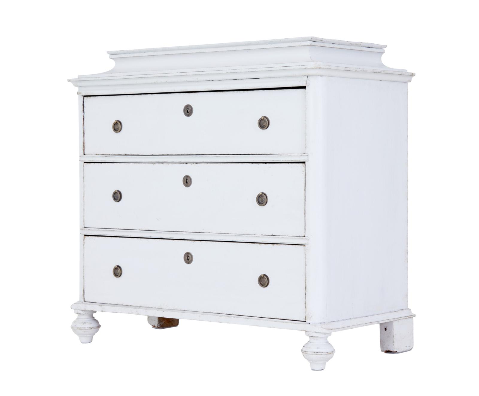 Swedish Painted 19th Century Caddy Top Chest of Drawers (1 of 8) Swedish Painted 19th Century Caddy Top Chest of Drawers (1 of 8)