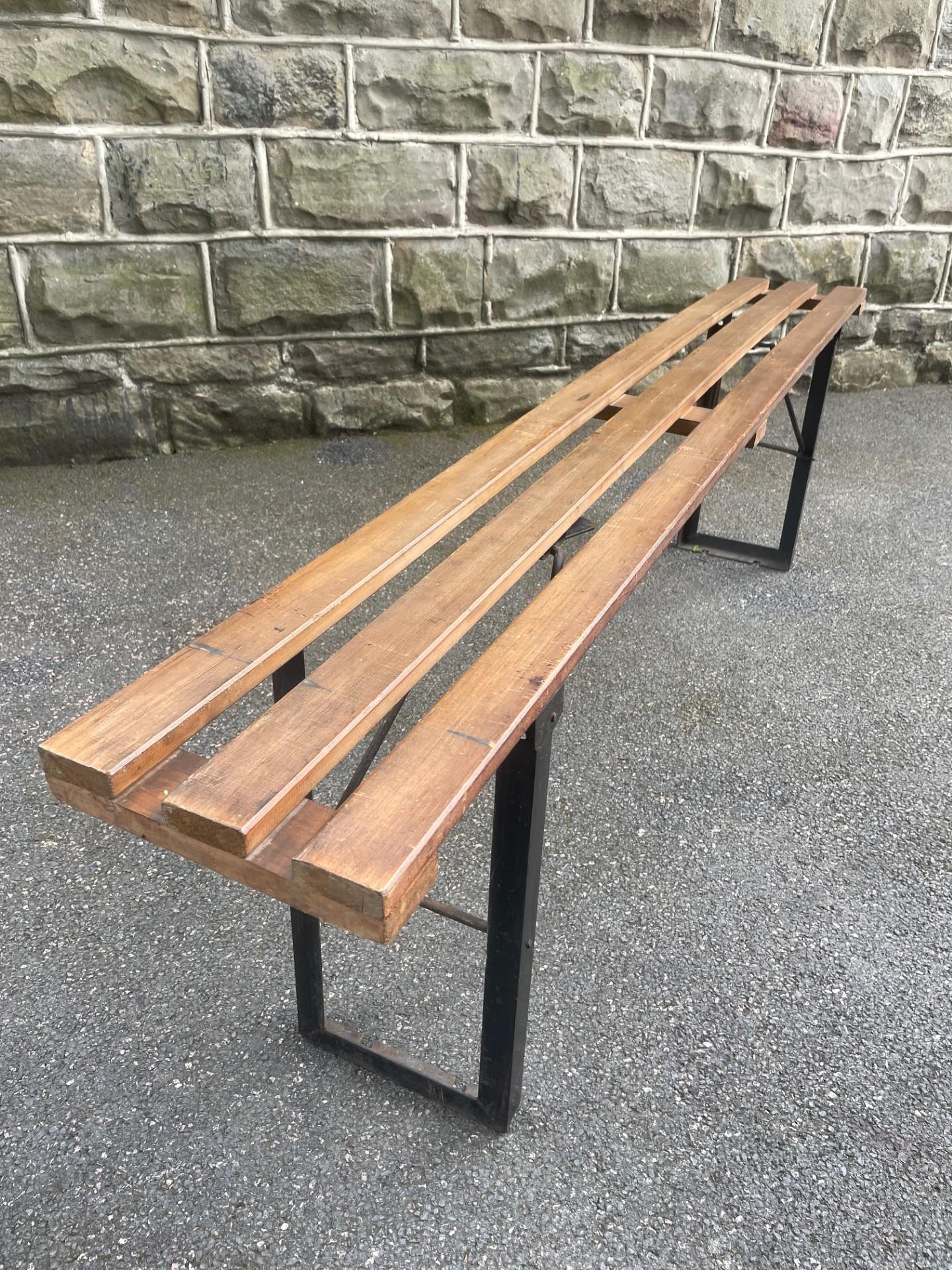 Antique Slatted Pine Folding Bench (1 of 8) Antique Slatted Pine Folding Bench (1 of 8)