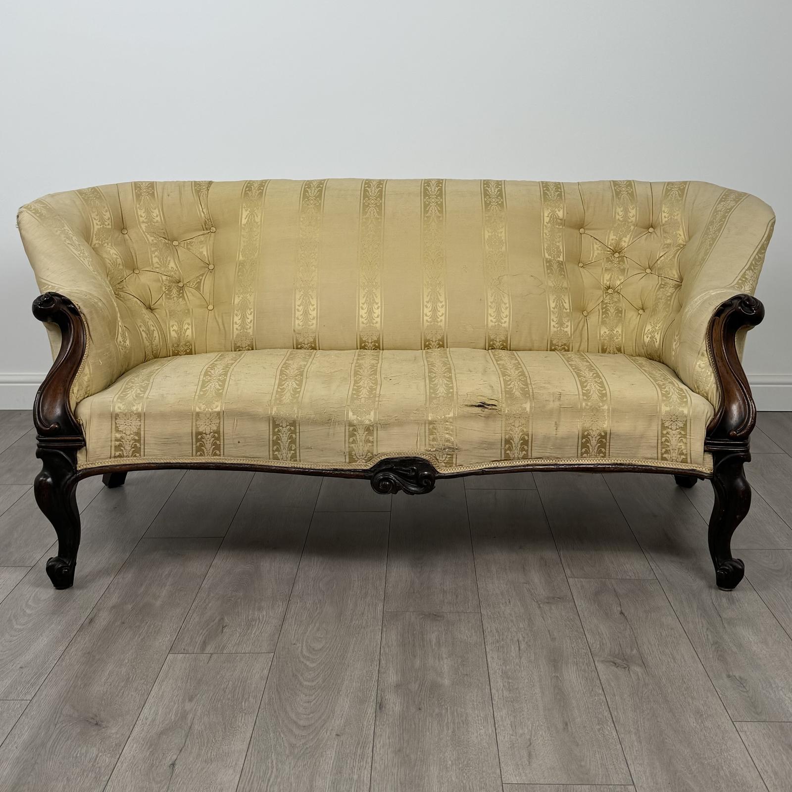 Antique 19th Century Fine Quality Settee In Mahogany (1 of 14)