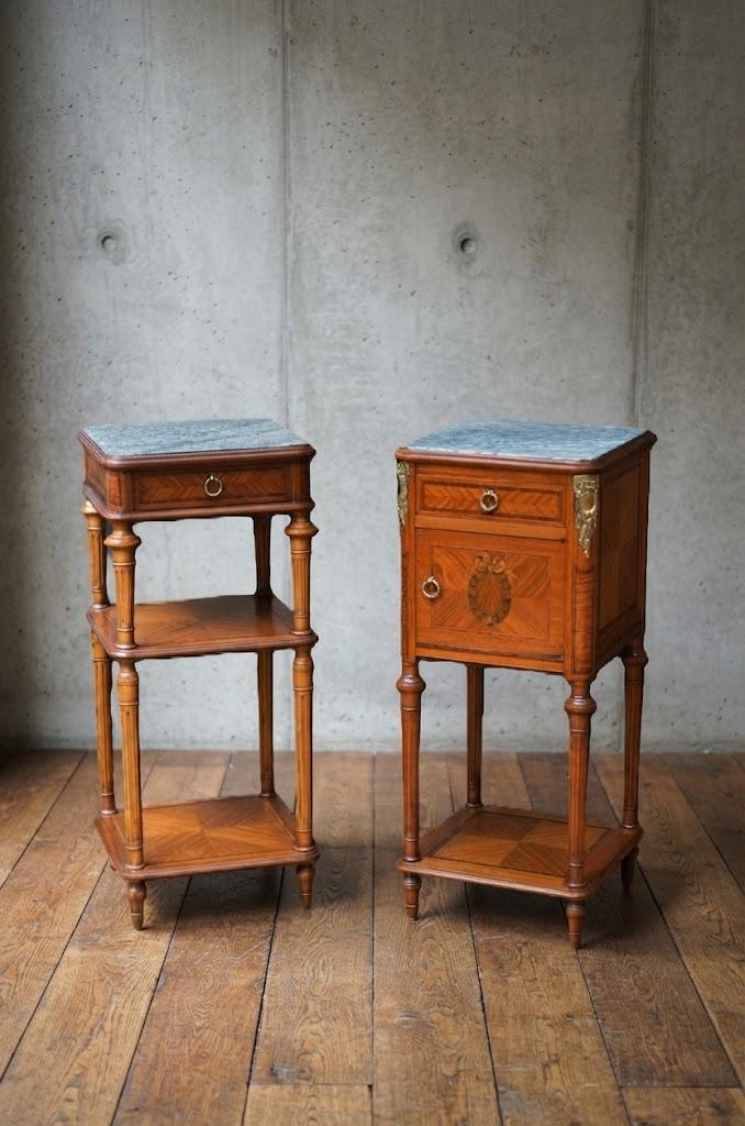 Pair of Antique Marble Topped Satinwood Bedside Cabinets (1 of 16) Pair of Antique Marble Topped Satinwood Bedside Cabinets (1 of 16)