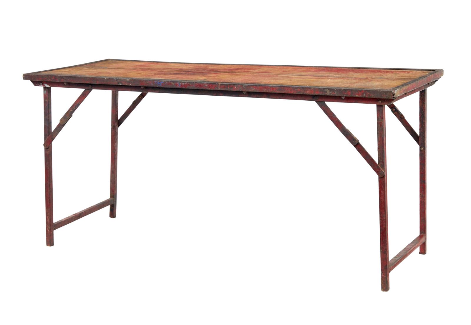 French 1920’s Painted Folding Metalwork Table (1 of 8) French 1920’s Painted Folding Metalwork Table (1 of 8)