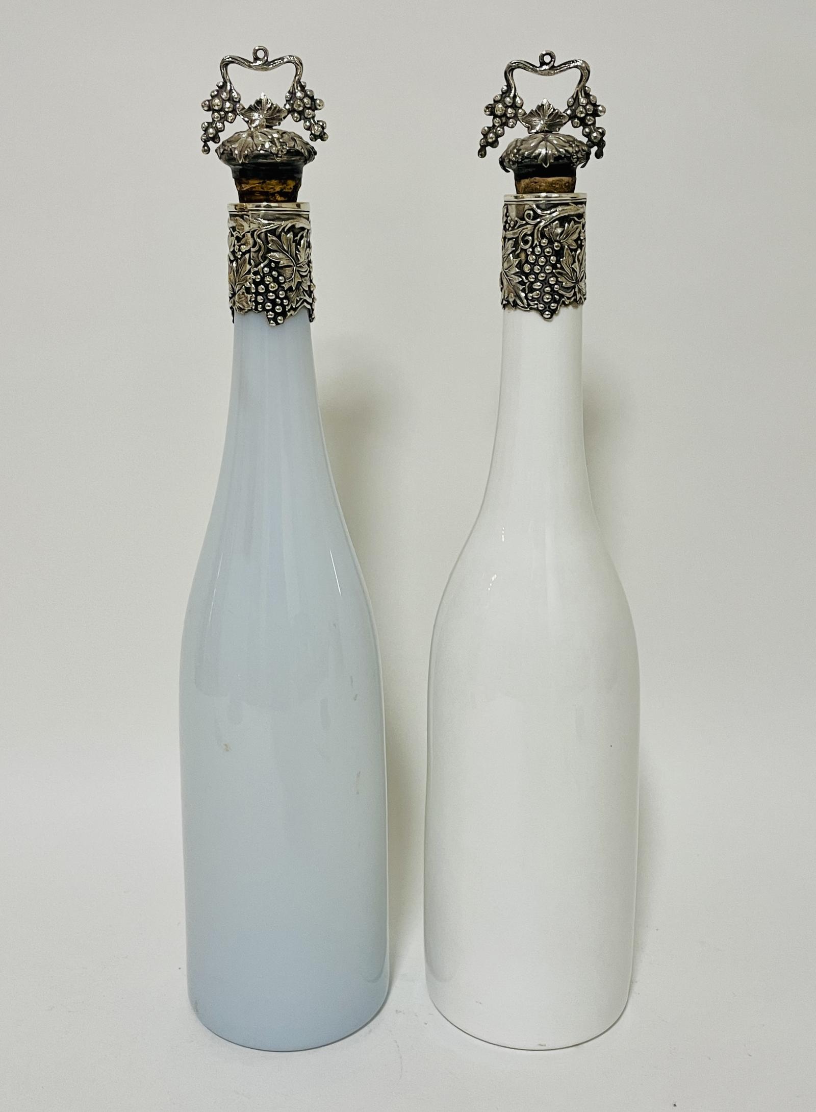 Pair of Antique Victorian Milk Glass Decanters (1 of 11) Pair of Antique Victorian Milk Glass Decanters (1 of 11)
