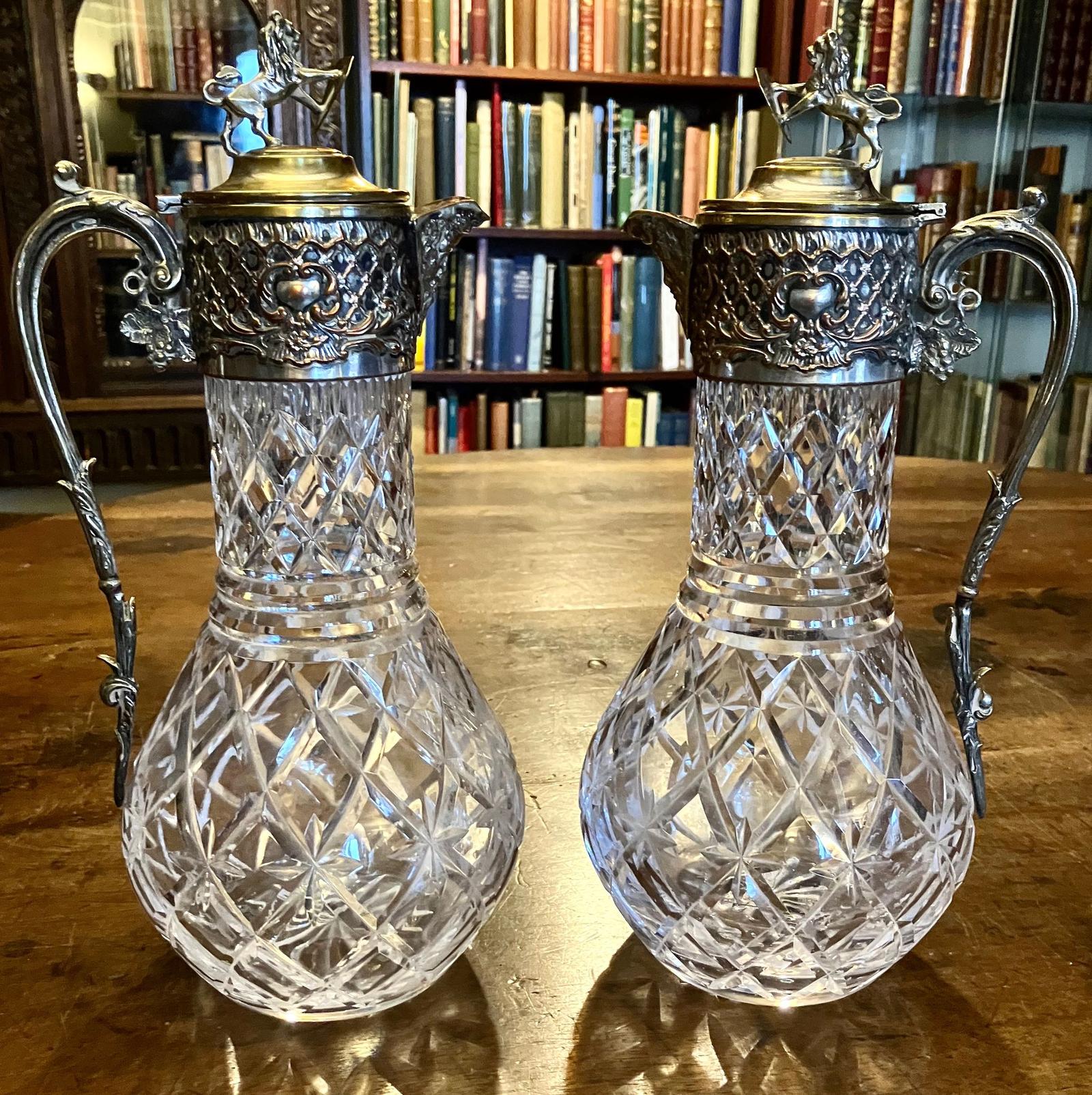 Pair of Cut Glass Antique Decanters Scarce Military Presentation Territorial Army (1 of 5) Pair of Cut Glass Antique Decanters Scarce Military Presentation Territorial Army (1 of 5)