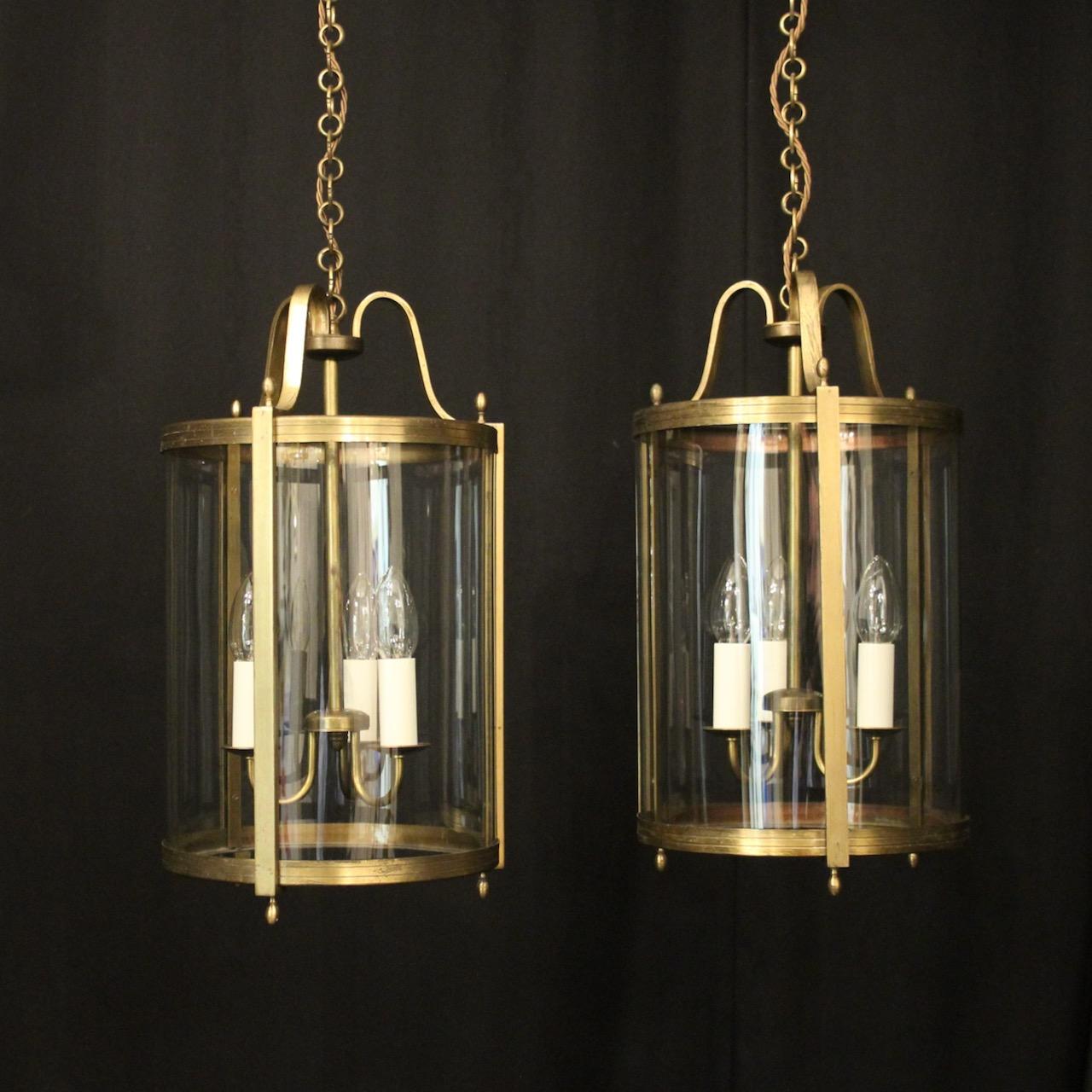 French Pair of Gilded Convex Antique Lanterns (1 of 10)