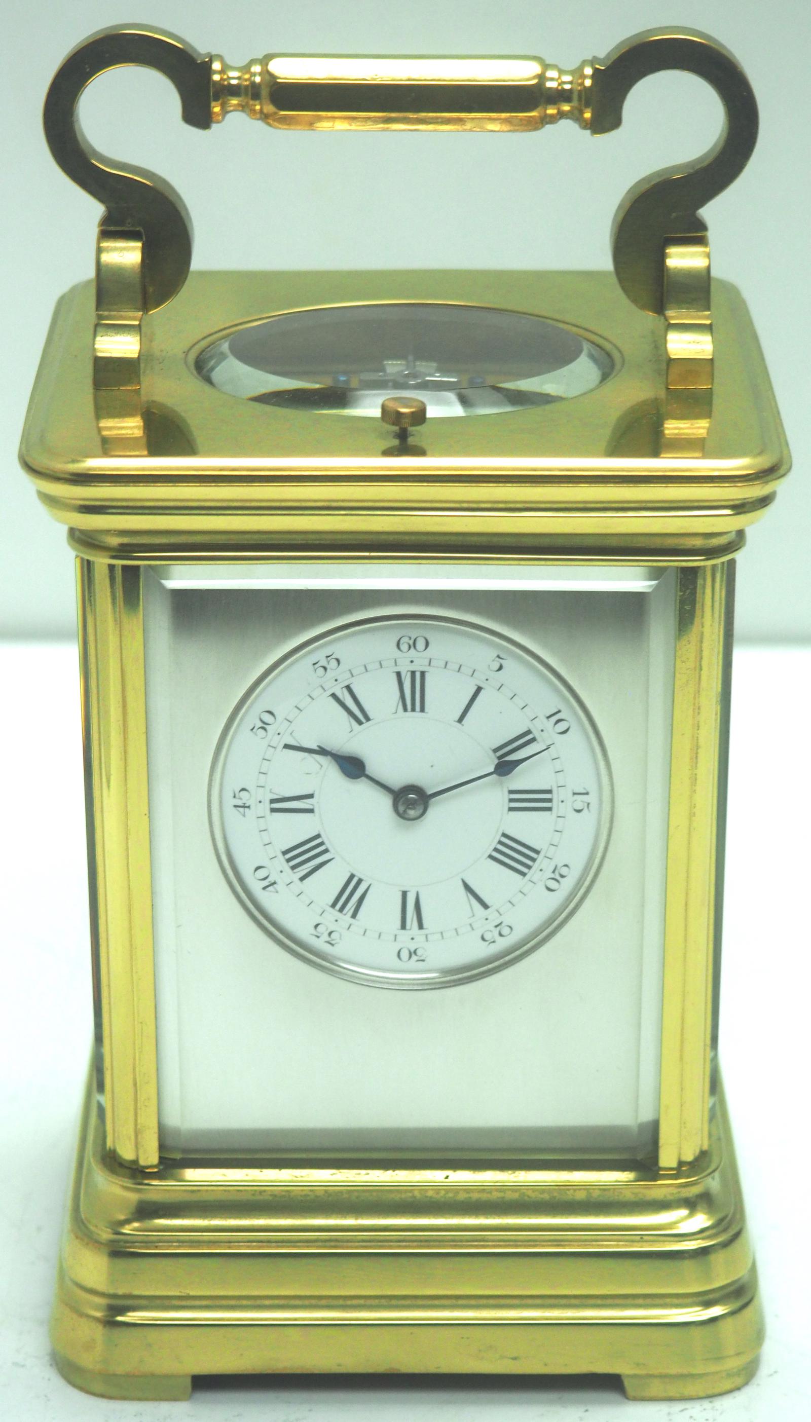Outstanding French 8-day Repeat Carriage Clock – Large Model with Silver Dial (1 of 14) Outstanding French 8-day Repeat Carriage Clock – Large Model with Silver Dial (1 of 14)