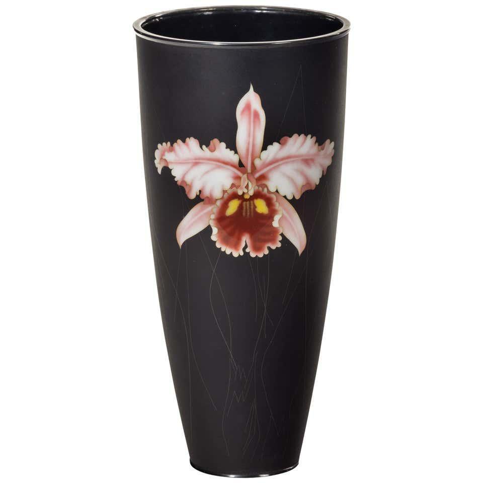 Stylish Showa Period Cloisonné Enamel Beaker Vase by Ando (1 of 5)