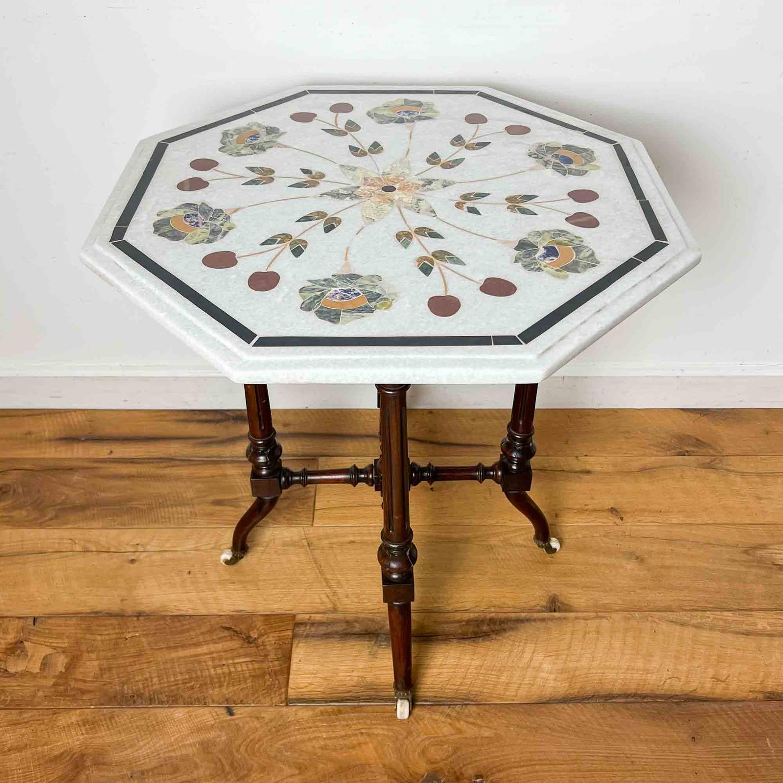 Antique Pietra Dura Specimin Marble Top Occasional Table (1 of 19) Antique Pietra Dura Specimin Marble Top Occasional Table (1 of 19)
