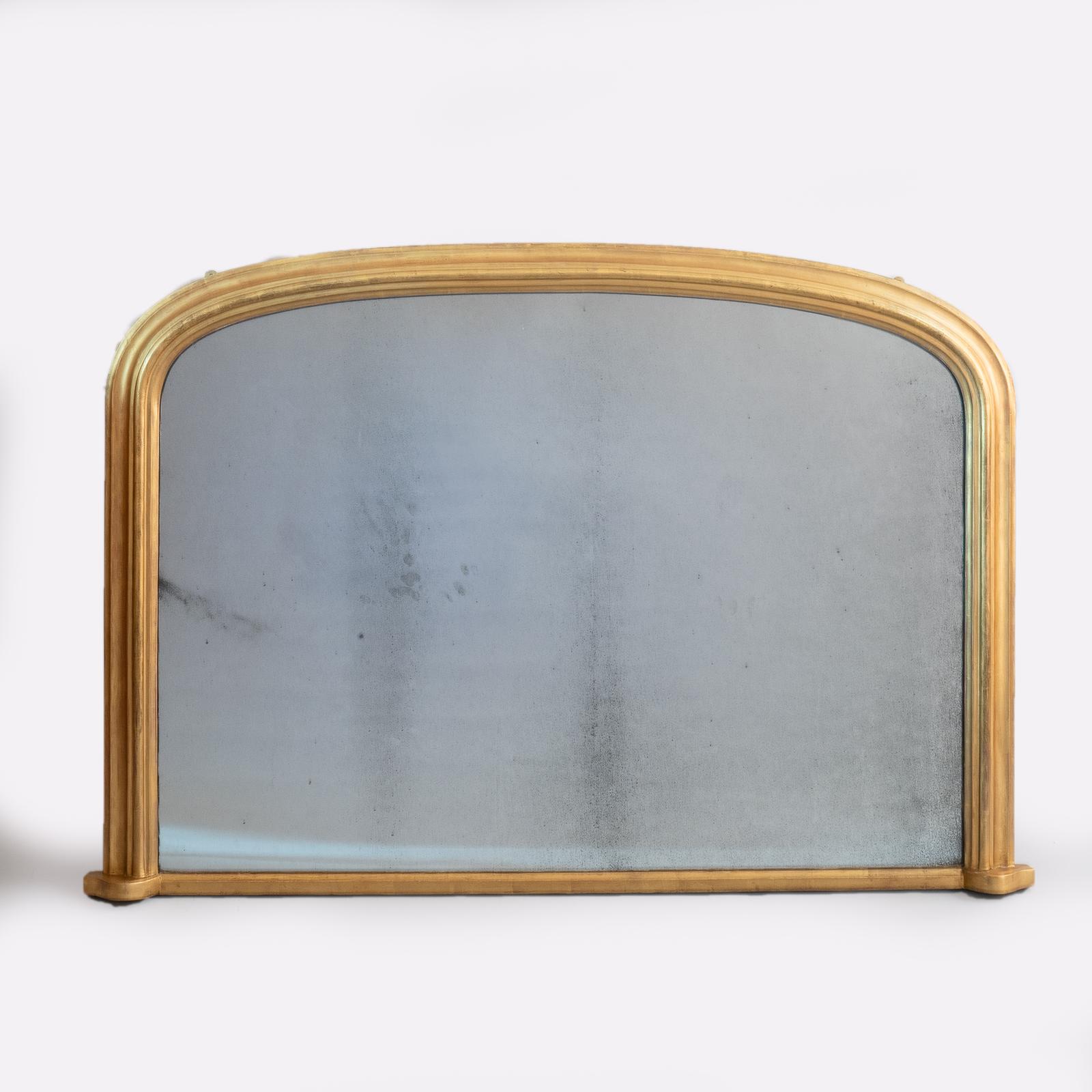 Large 19th Century Victorian Gilt Archtop Overmantle Mirror (1 of 6) Large 19th Century Victorian Gilt Archtop Overmantle Mirror (1 of 6)