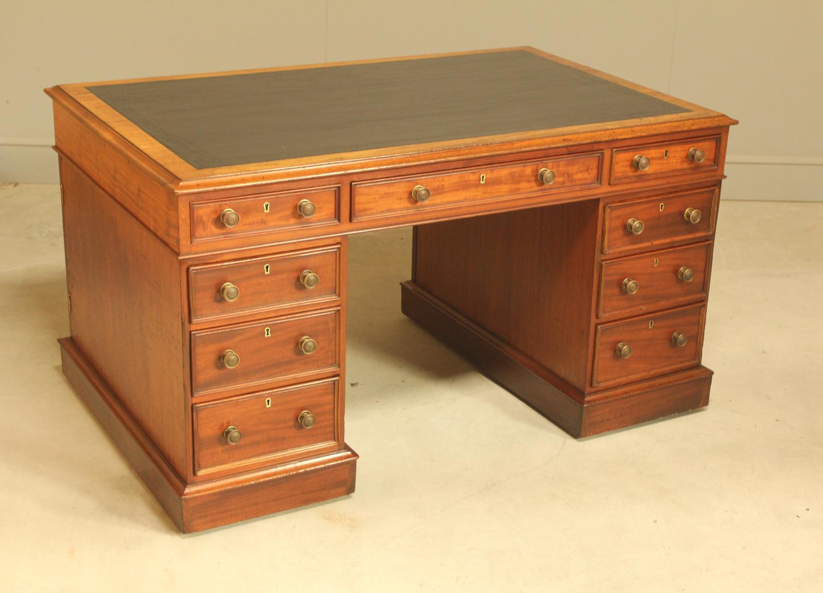 19th Century Mahogany Small Partners Desk (1 of 10)