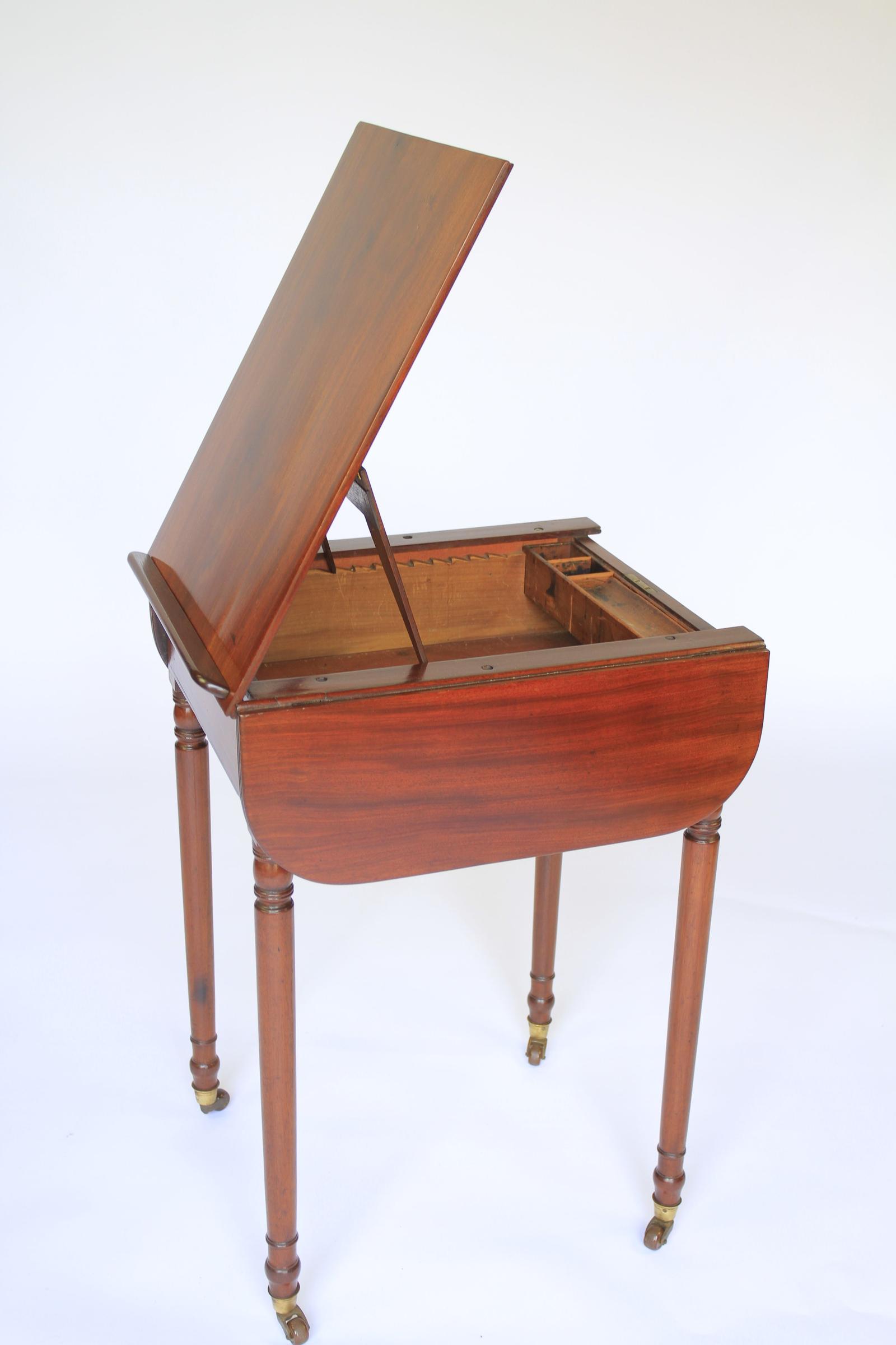 Regency Mahogany Writing Table with Rachet Top (1 of 12)