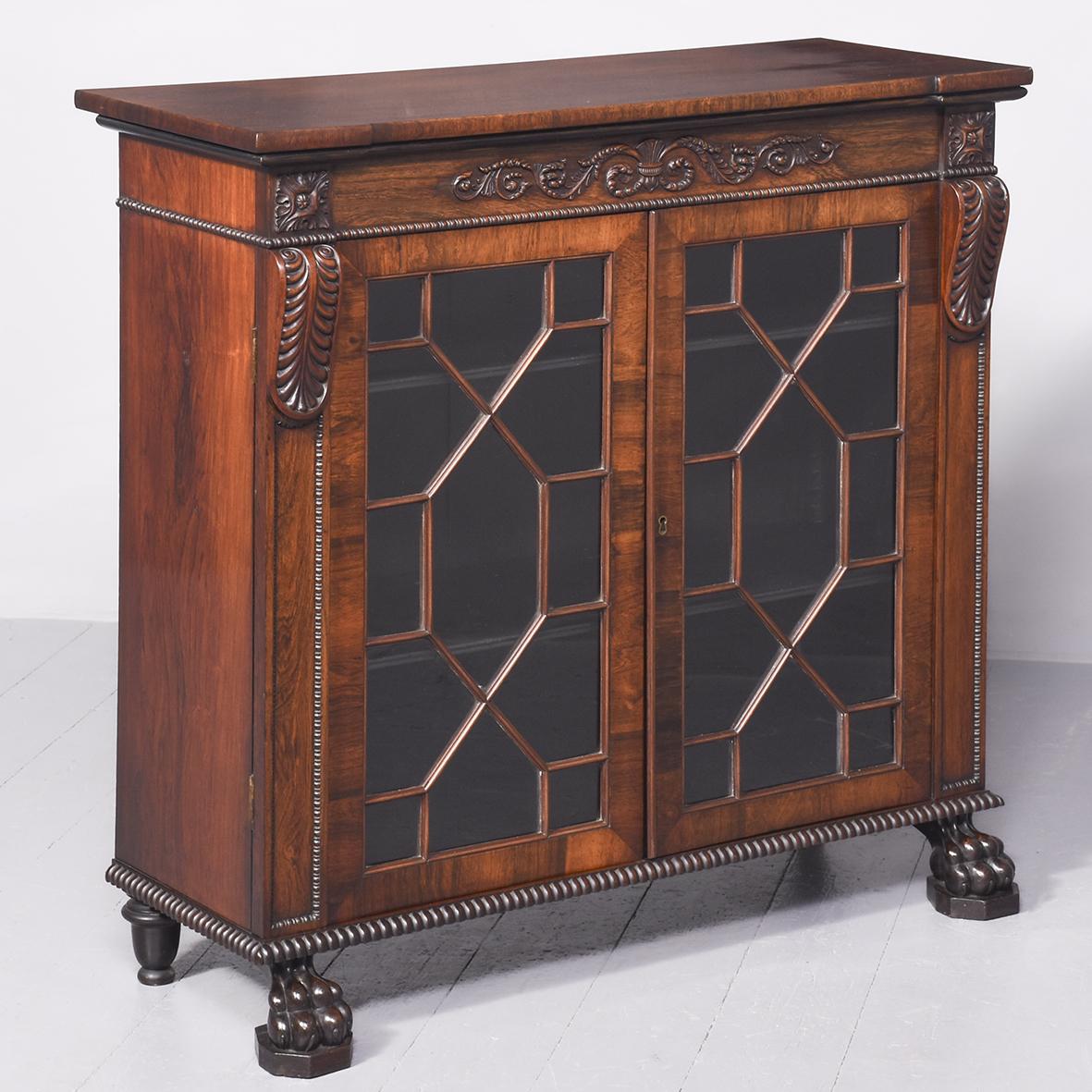 Neat-sized Regency Rosewood Bookcase (1 of 9) Neat-sized Regency Rosewood Bookcase (1 of 9)