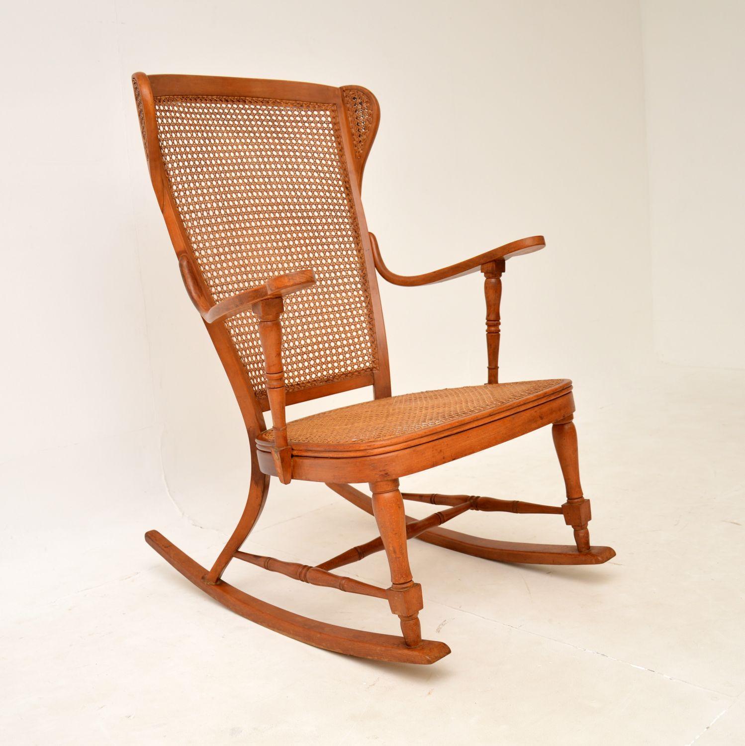 Antique Bentwood Cane Rocking Chair (1 of 11) Antique Bentwood Cane Rocking Chair (1 of 11)