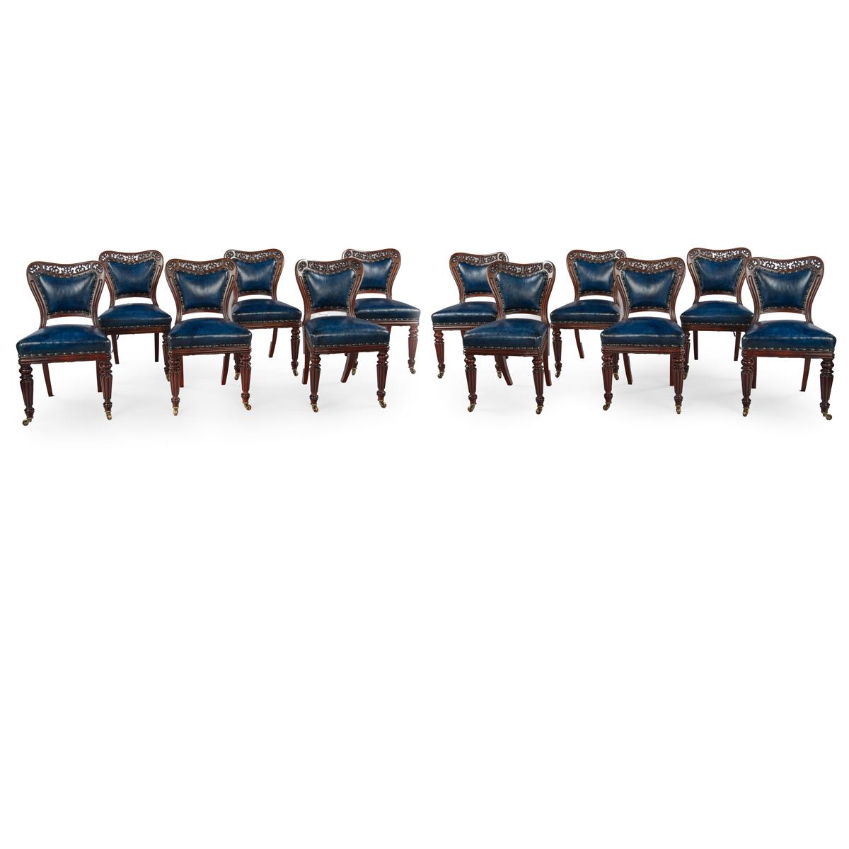 A Fine Suite of 12 Mahogany Dining Chairs by Gillows, Related to the Hackwood Park Commission, c.1825 (1 of 9)