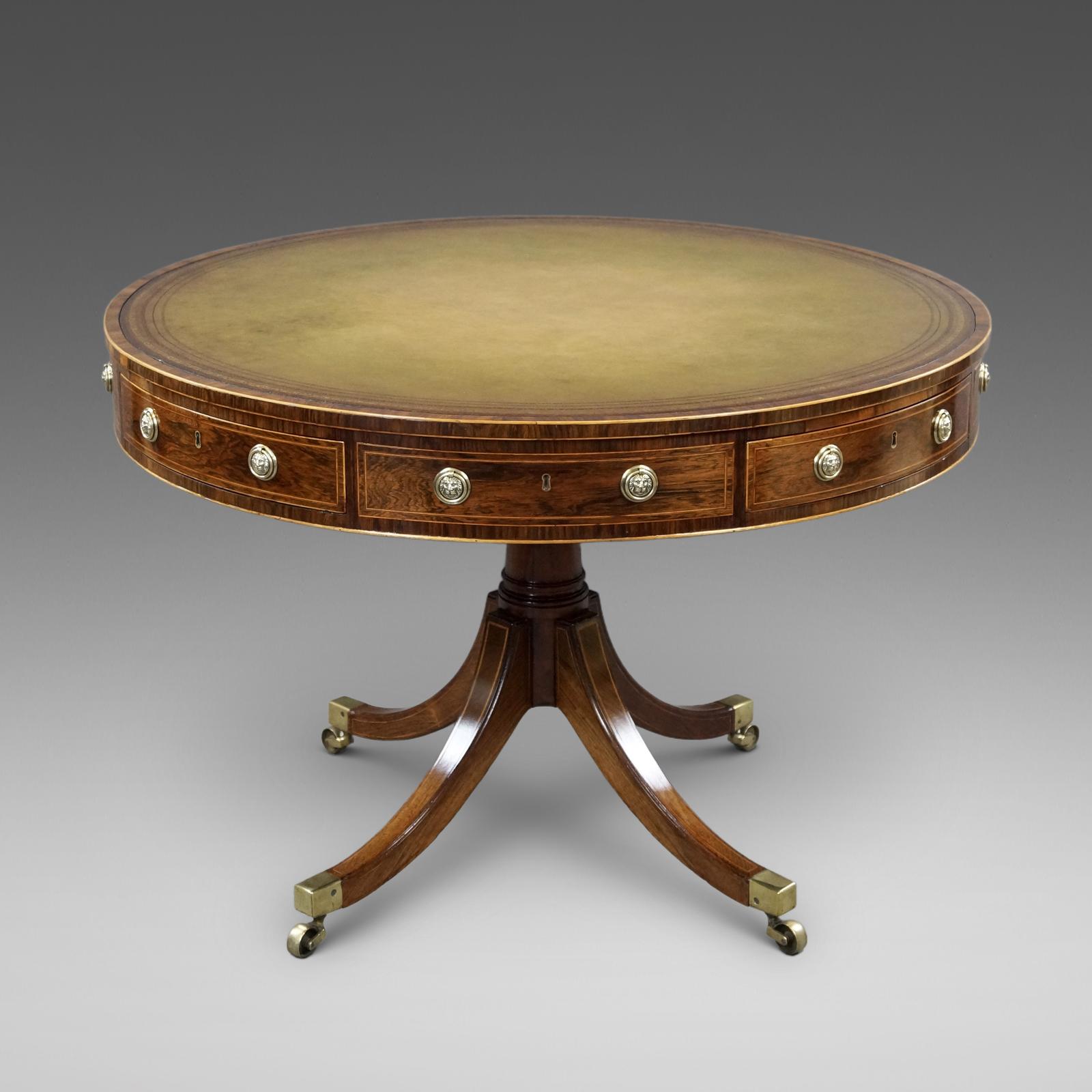 A Fine Regency Rosewood Drum Table (1 of 6) A Fine Regency Rosewood Drum Table (1 of 6)