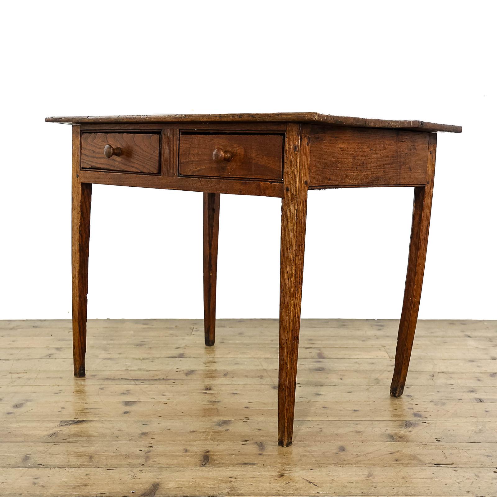 Antique 19th Century Oak and Elm Side Table (1 of 12)