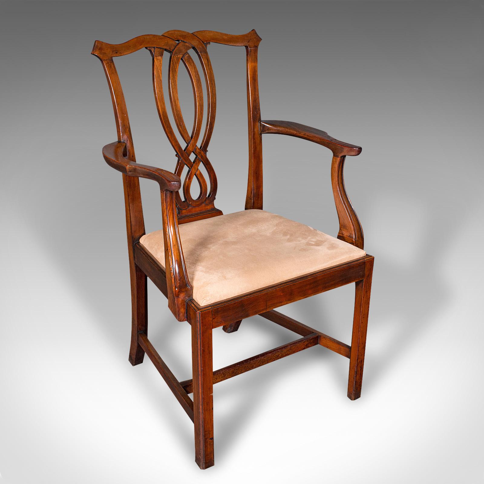 Antique Drawing Room Elbow Chair, English, Carver - Chippendale Taste - Georgian (1 of 10)