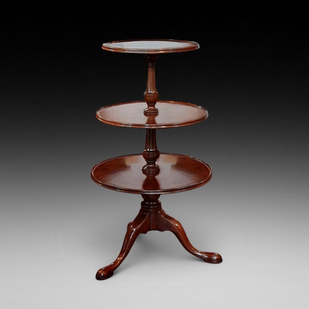 George III Mahogany 3 Tier Dumbwaiter (1 of 5)