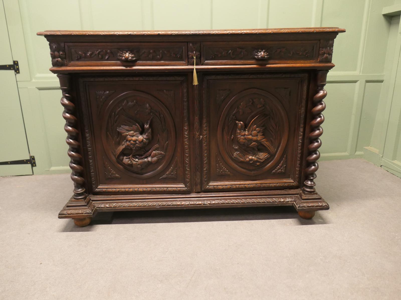 French Buffet de Corp, Carved Oak Game Cupboard (1 of 6) French Buffet de Corp, Carved Oak Game Cupboard (1 of 6)
