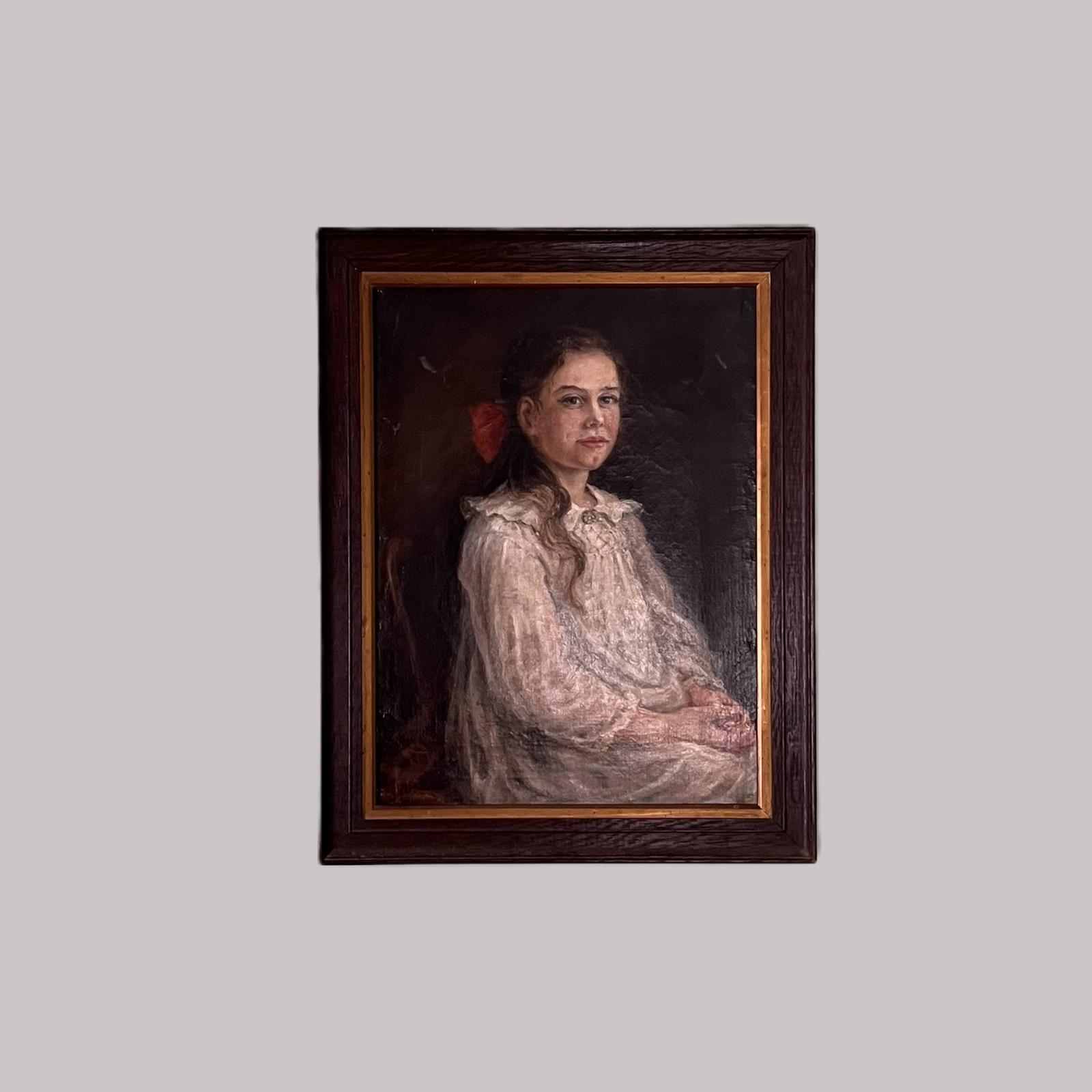 Edwardian Oil on Canvas Portrait of a Girl (1 of 11) Edwardian Oil on Canvas Portrait of a Girl (1 of 11)