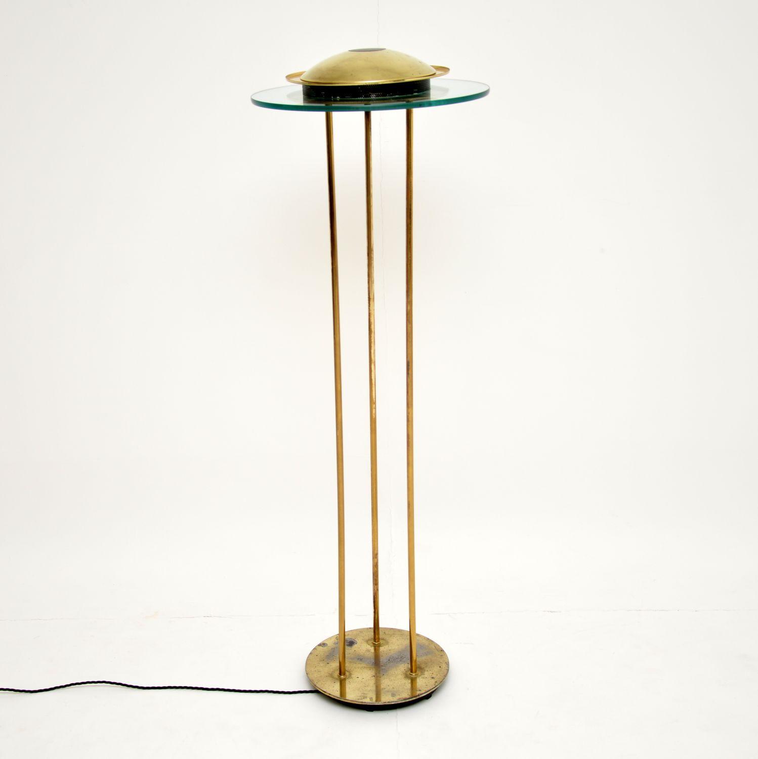 Vintage Brass & Glass Floor Lamp by Robert Sonneman (1 of 7)