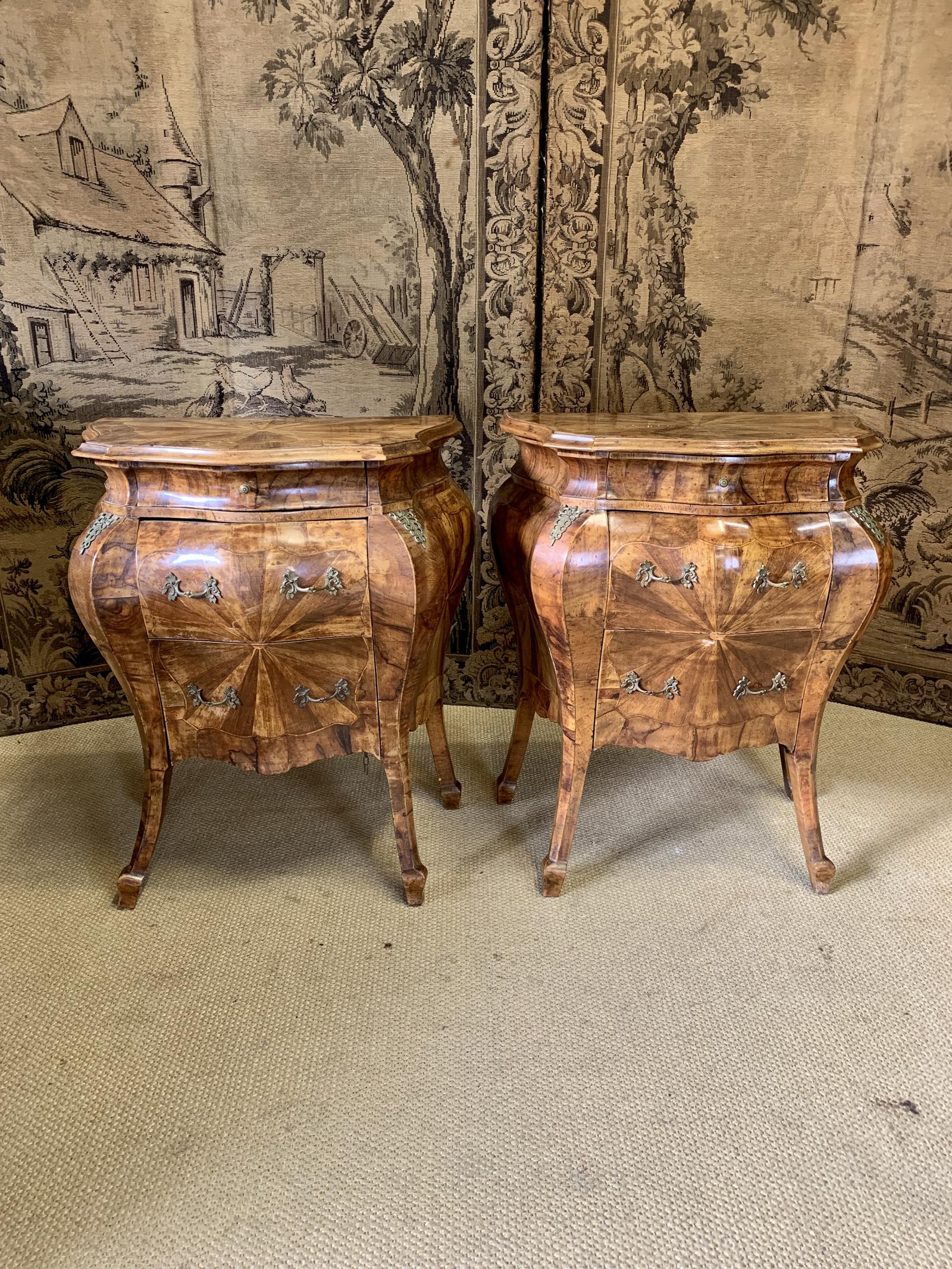 Stunning Pair of 19th Century Italian Inlaid Cupboards (1 of 1)