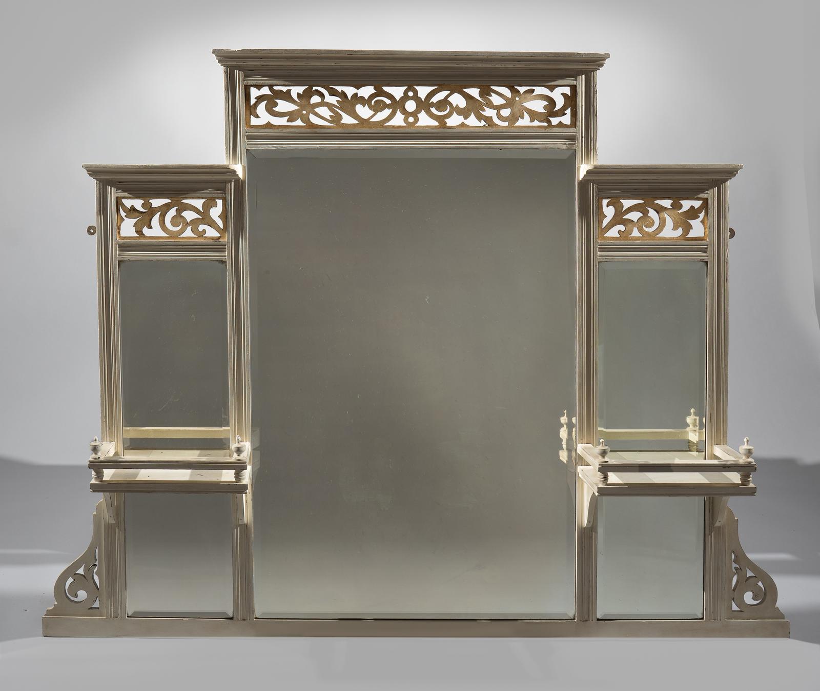 19th Century Victorian Painted And Parcel - Gilt Overmantle Mirror (1 of 9) 19th Century Victorian Painted And Parcel - Gilt Overmantle Mirror (1 of 9)