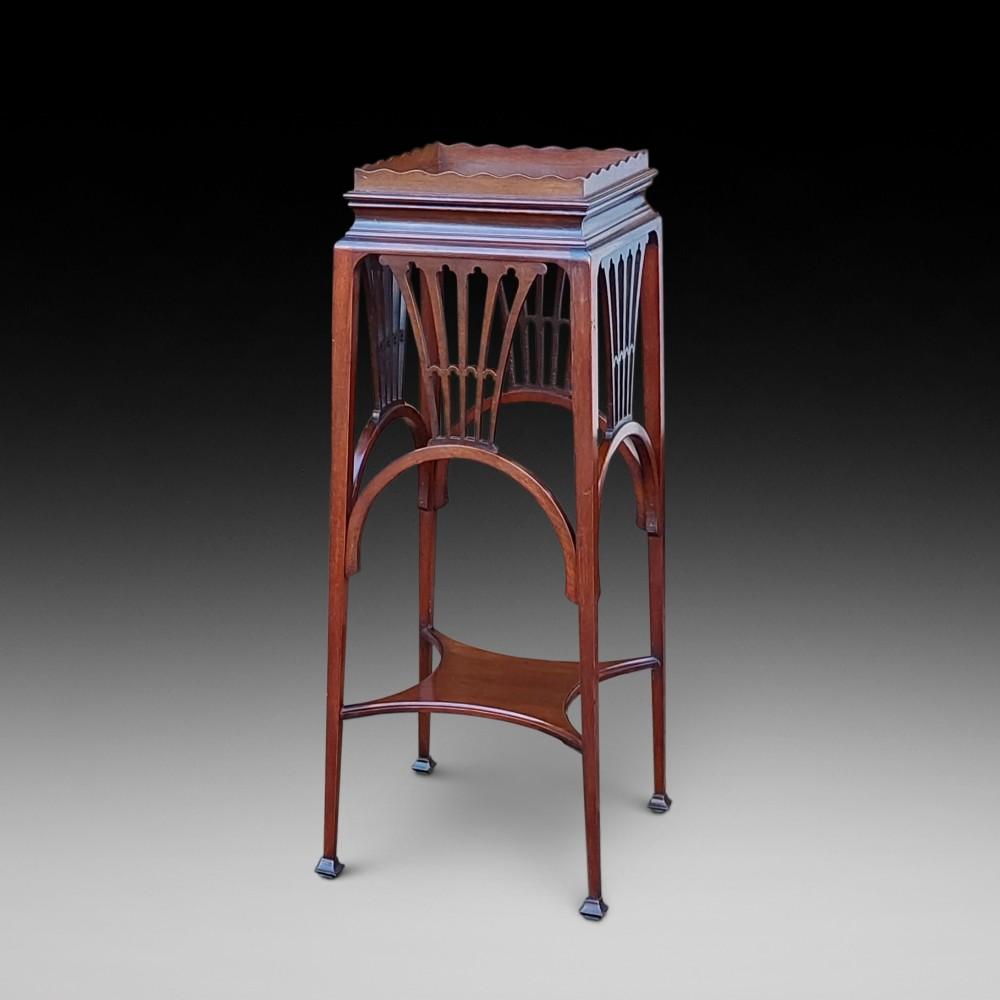 Edwardian Art Nouveau Mahogany Jardiniere Stand (1 of 6)