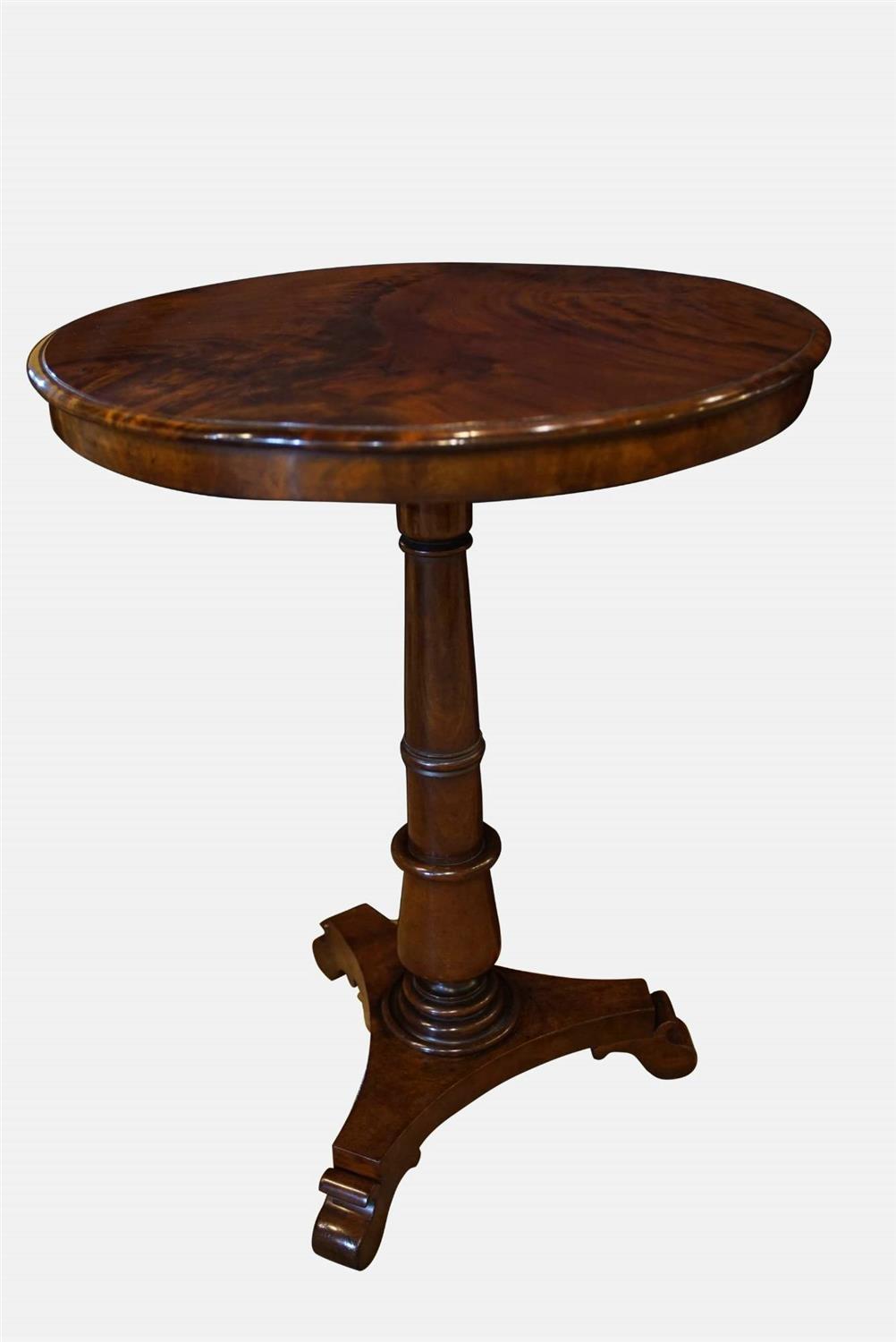 Mahogany Wine Table with Figured Top (1 of 1) Mahogany Wine Table with Figured Top (1 of 1)