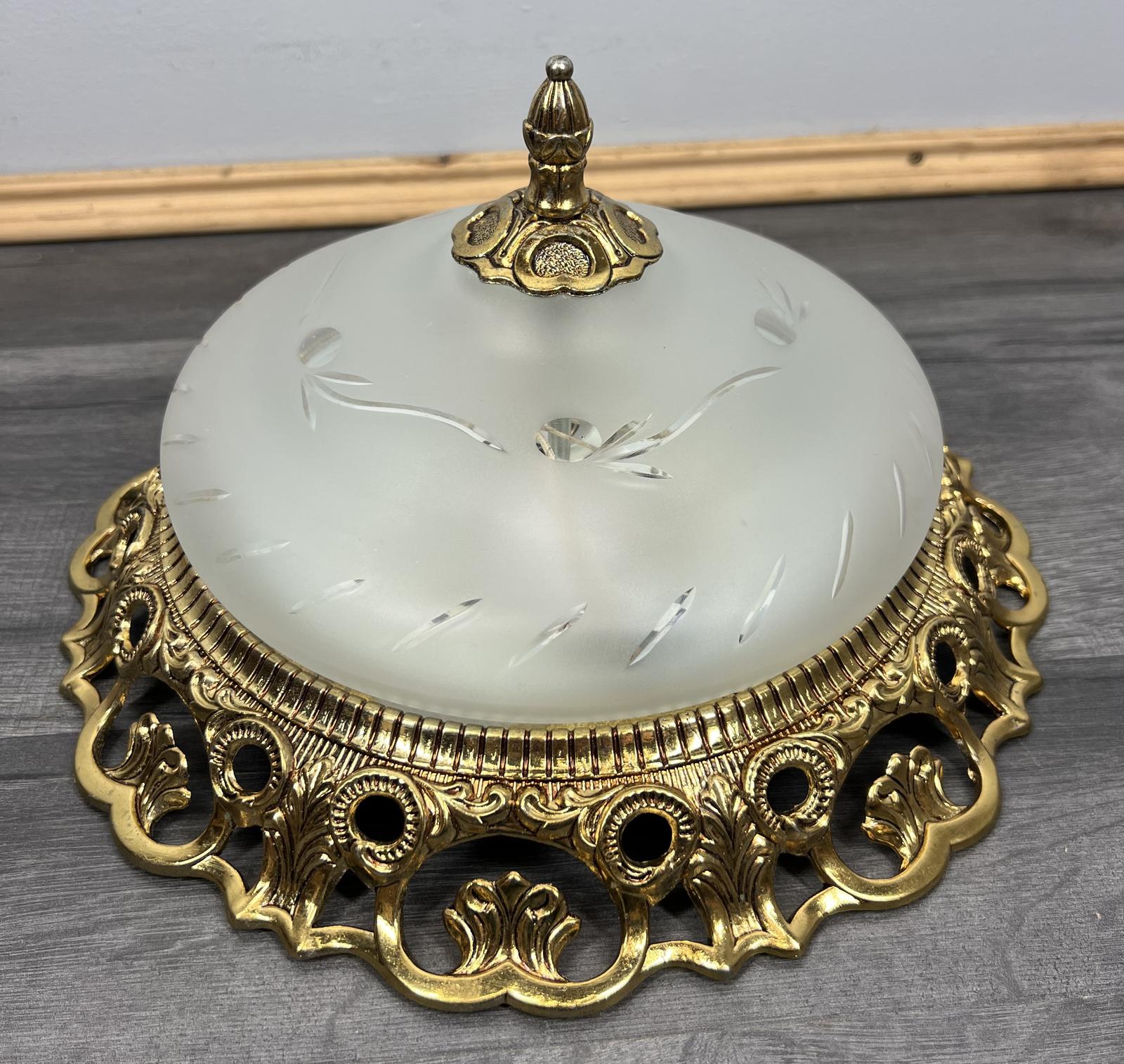 Ceiling Light Vintage Frosted Glass Flush Mount 2 Bulbs (1 of 10) Ceiling Light Vintage Frosted Glass Flush Mount 2 Bulbs (1 of 10)