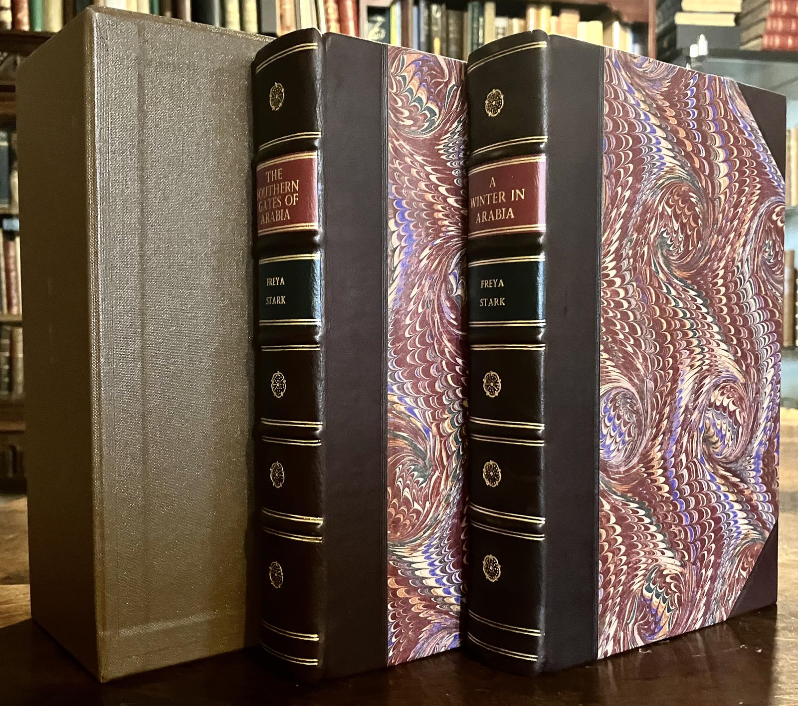 Freya Stark Southern Gates of Arabia & Winter in Arabia Leather Bound 2 x Vols (1 of 4) Freya Stark Southern Gates of Arabia & Winter in Arabia Leather Bound 2 x Vols (1 of 4)