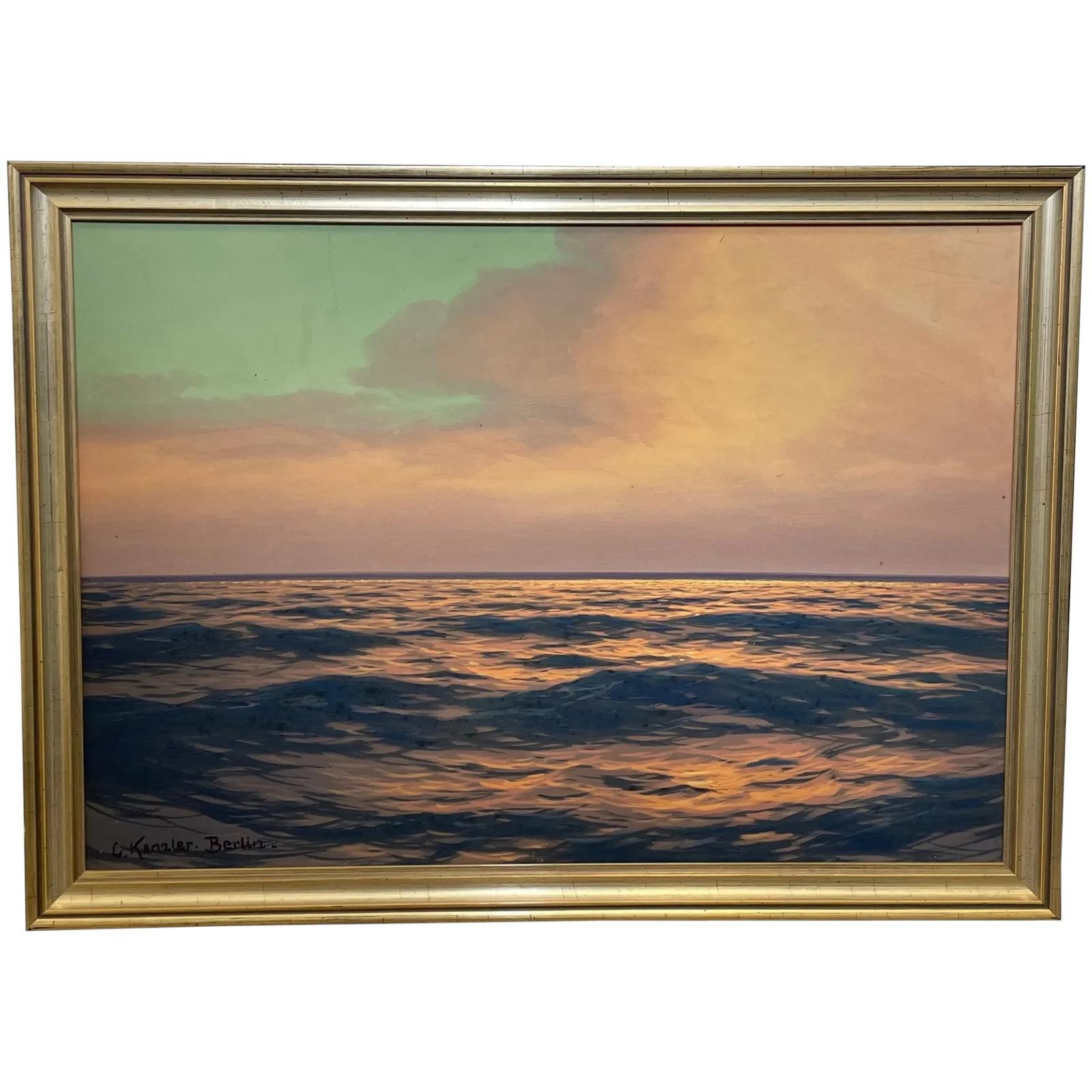 German Naturalism Marine Seascape Oil Painting by Carl Kenzler 1872-1947 (1 of 39) German Naturalism Marine Seascape Oil Painting by Carl Kenzler 1872-1947 (1 of 39)