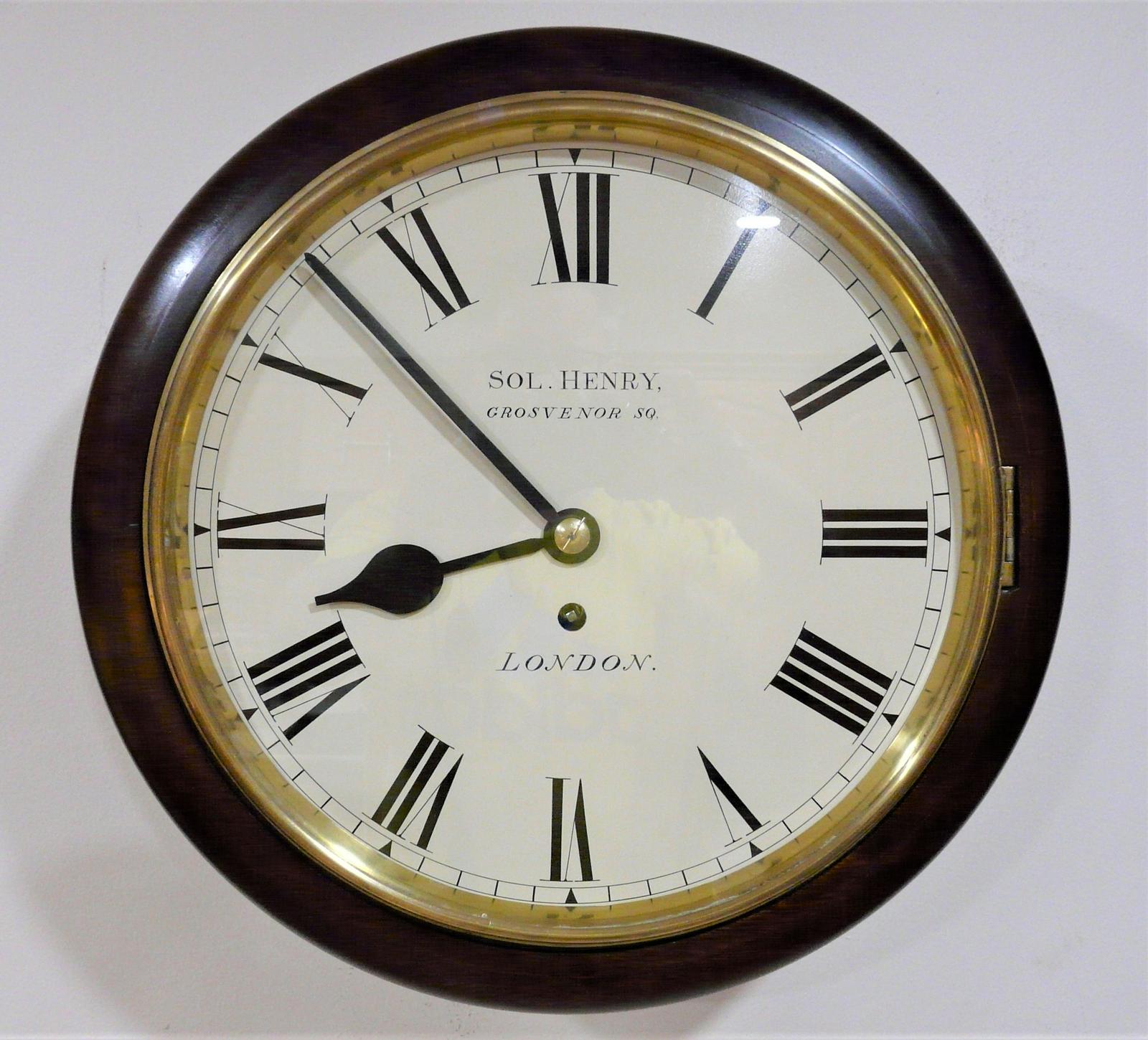 Superb 12” English Fusee Dial Timepiece by Solomon Henry 1840 (1 of 4) Superb 12” English Fusee Dial Timepiece by Solomon Henry 1840 (1 of 4)