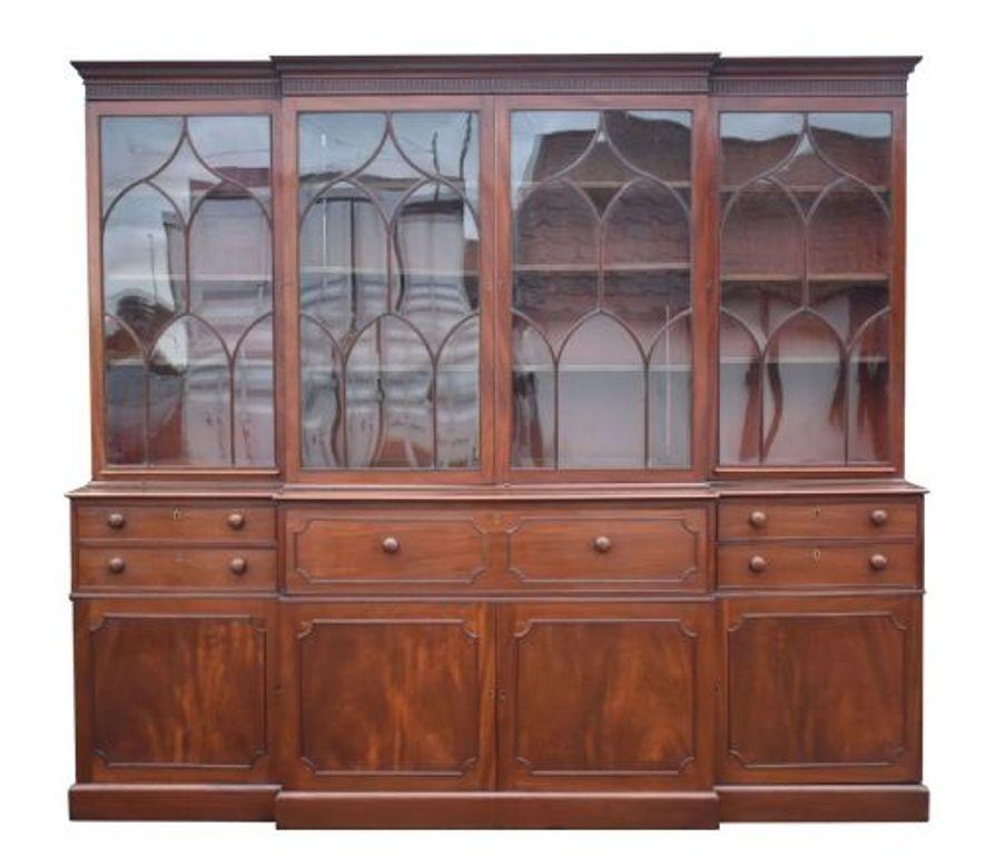 18th Century George III Mahogany Breakfront Bookcase (1 of 19)