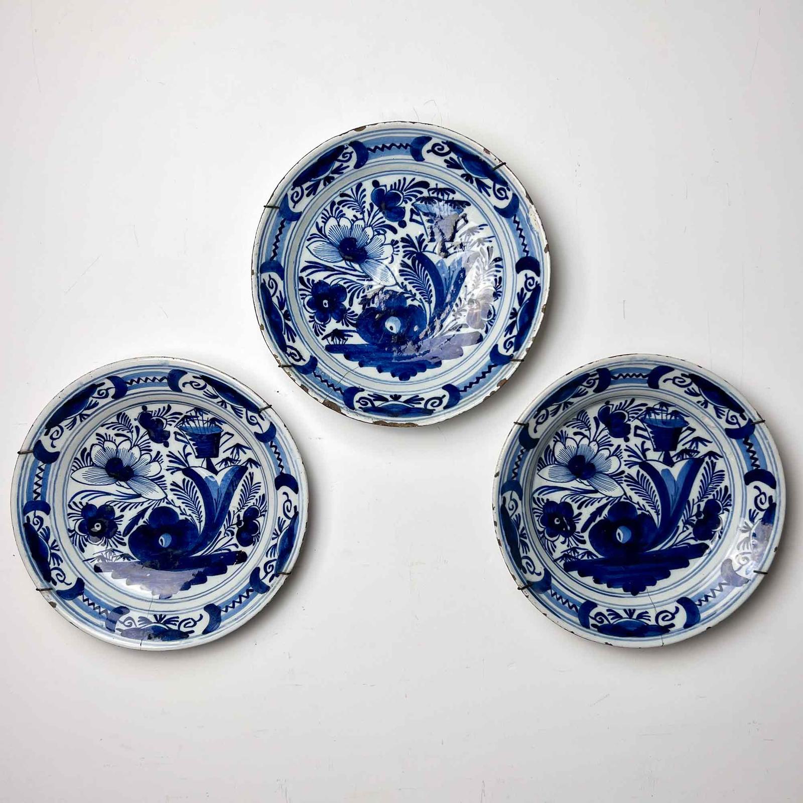 Three 18th Century Dutch Delft Chargers (1 of 11)