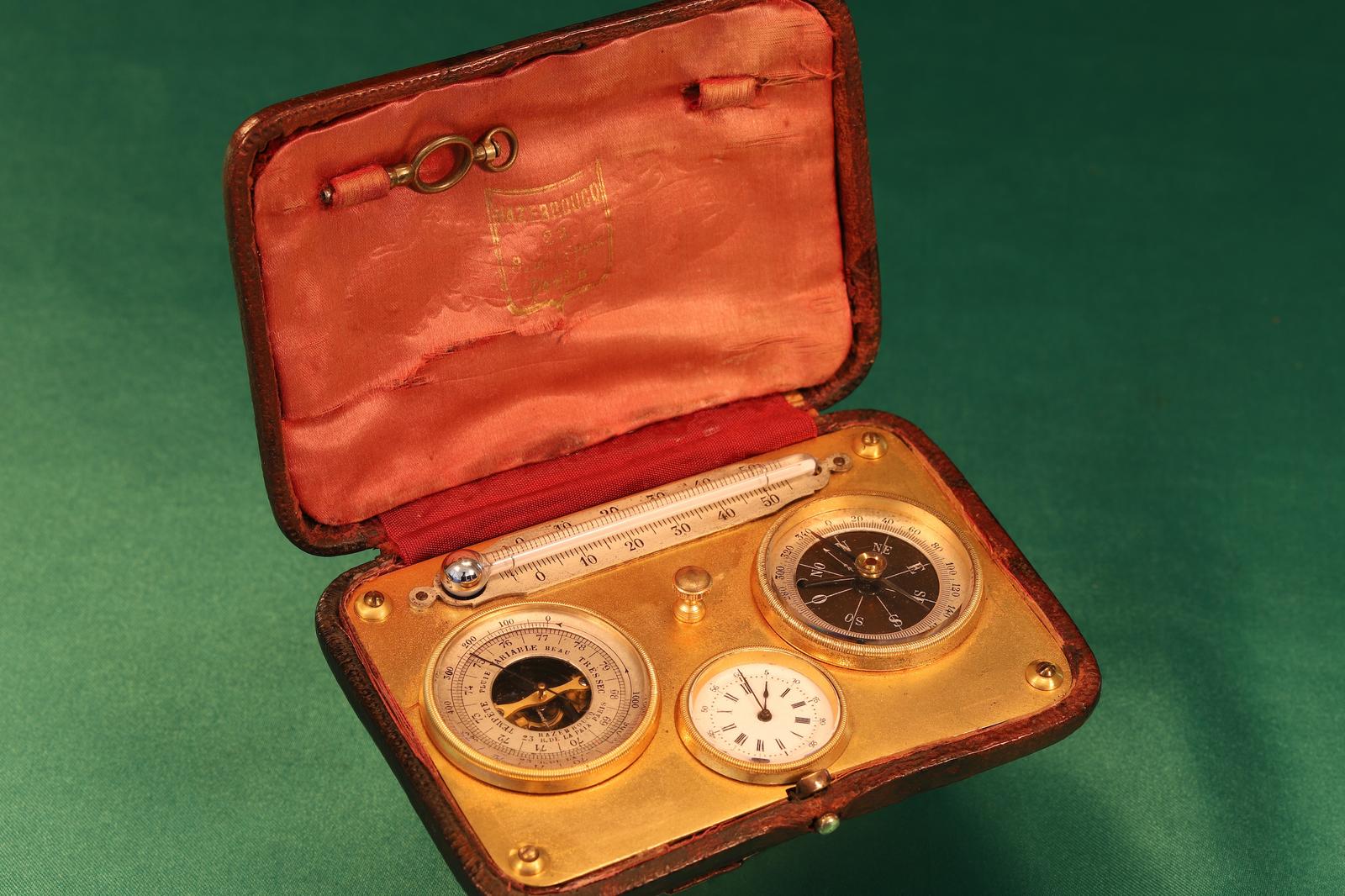 French Pocket Barometer Travel Compendium c.1900 (1 of 10)