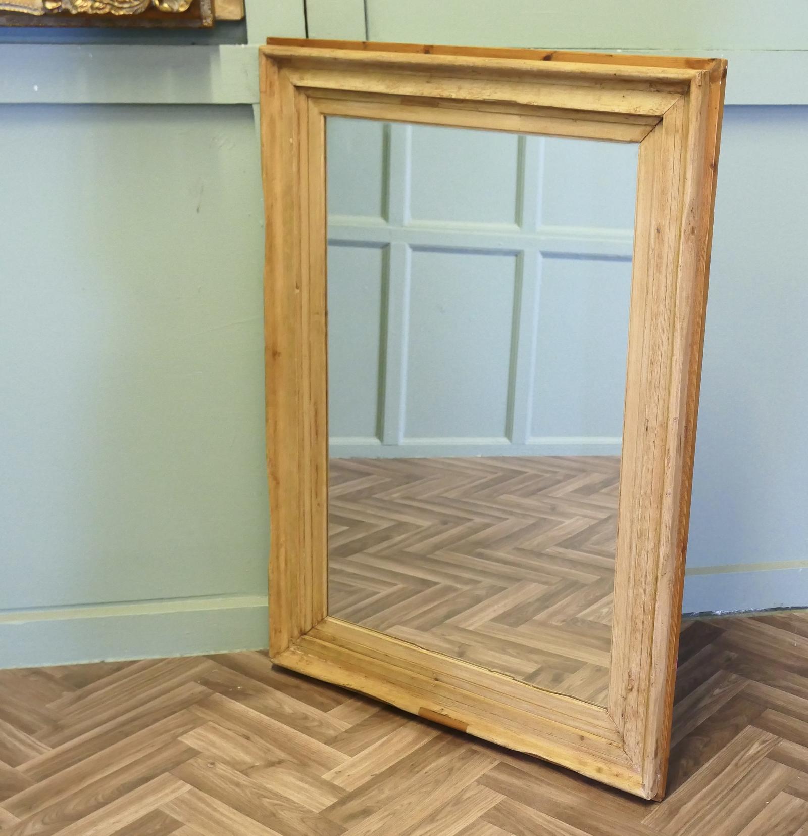 Large Reclaimed Moulded Pine Frame with New Mirror (1 of 6)