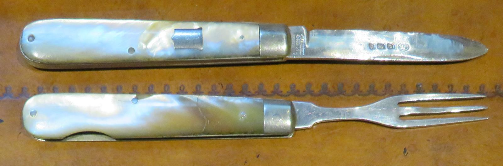 1897 Hallmarked Silver & Mop Knife & Fork Combination (1 of 3) 1897 Hallmarked Silver & Mop Knife & Fork Combination (1 of 3)