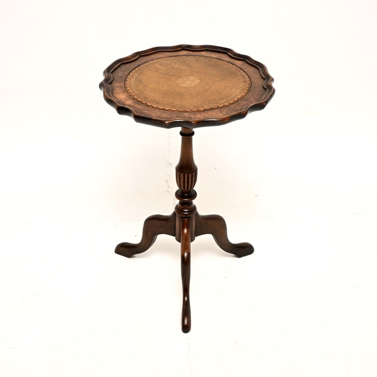 Georgian Style Burr Walnut Leather Top Wine Table (1 of 5) Georgian Style Burr Walnut Leather Top Wine Table (1 of 5)