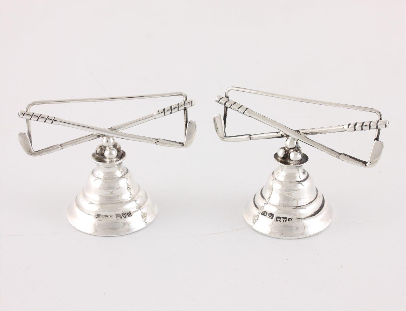 Two Silver Golf Menu Card Holders - Golf Club & Balls Photo Clips 1903 (1 of 12) Two Silver Golf Menu Card Holders - Golf Club & Balls Photo Clips 1903 (1 of 12)