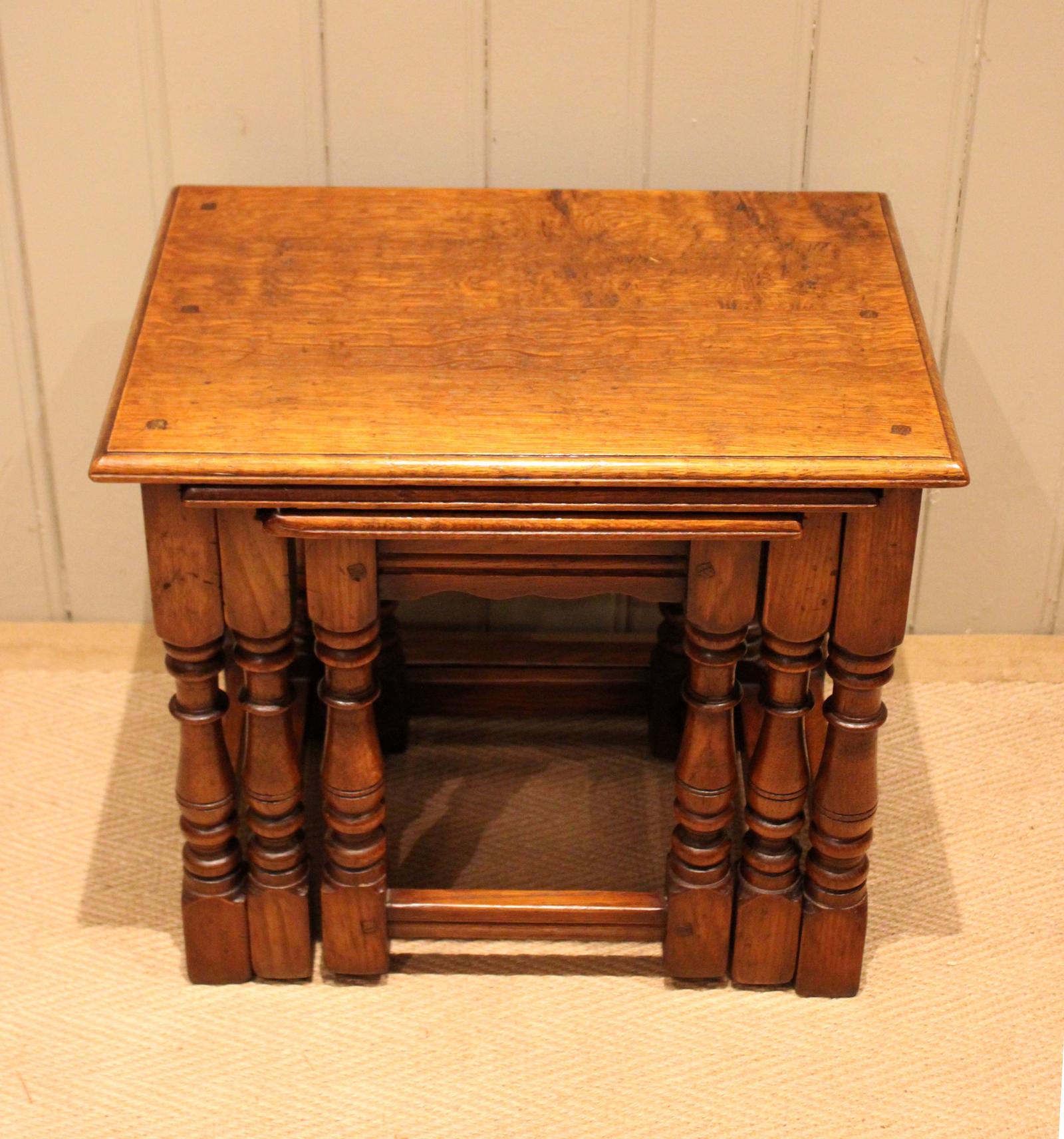 Golden Oak Nest of Three Tables (1 of 12) Golden Oak Nest of Three Tables (1 of 12)