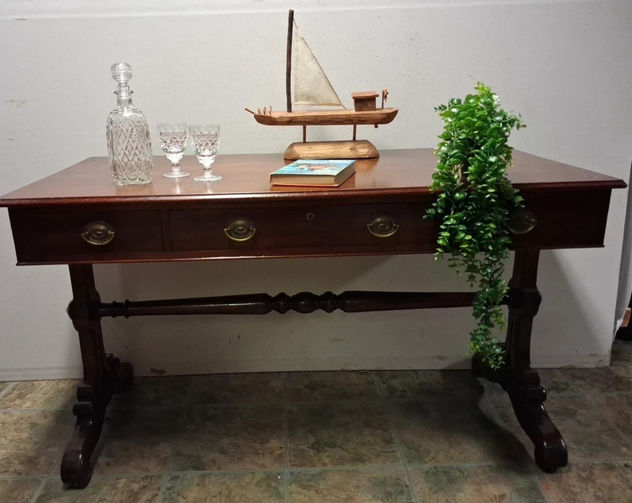 Antique Victorian Side Table Writing Desk Drinks Table With Three Drawers (1 of 10) Antique Victorian Side Table Writing Desk Drinks Table With Three Drawers (1 of 10)