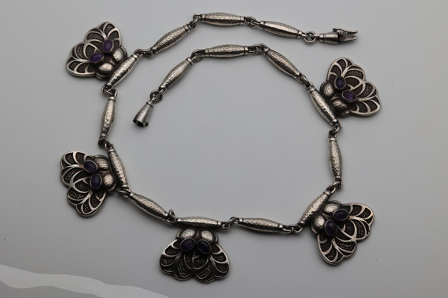 Early Rare Georg Jensen Henry Pilstrup Necklace Set with Amethysts (1 of 4) Early Rare Georg Jensen Henry Pilstrup Necklace Set with Amethysts (1 of 4)