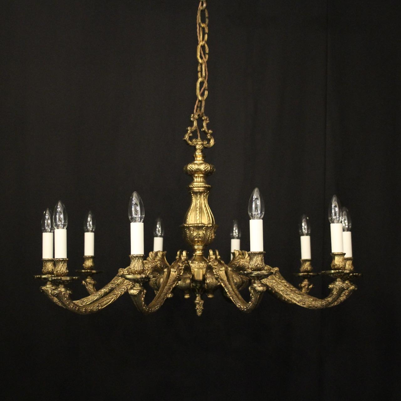 French Gilded Bronze 10 Light Chandelier (1 of 10) French Gilded Bronze 10 Light Chandelier (1 of 10)