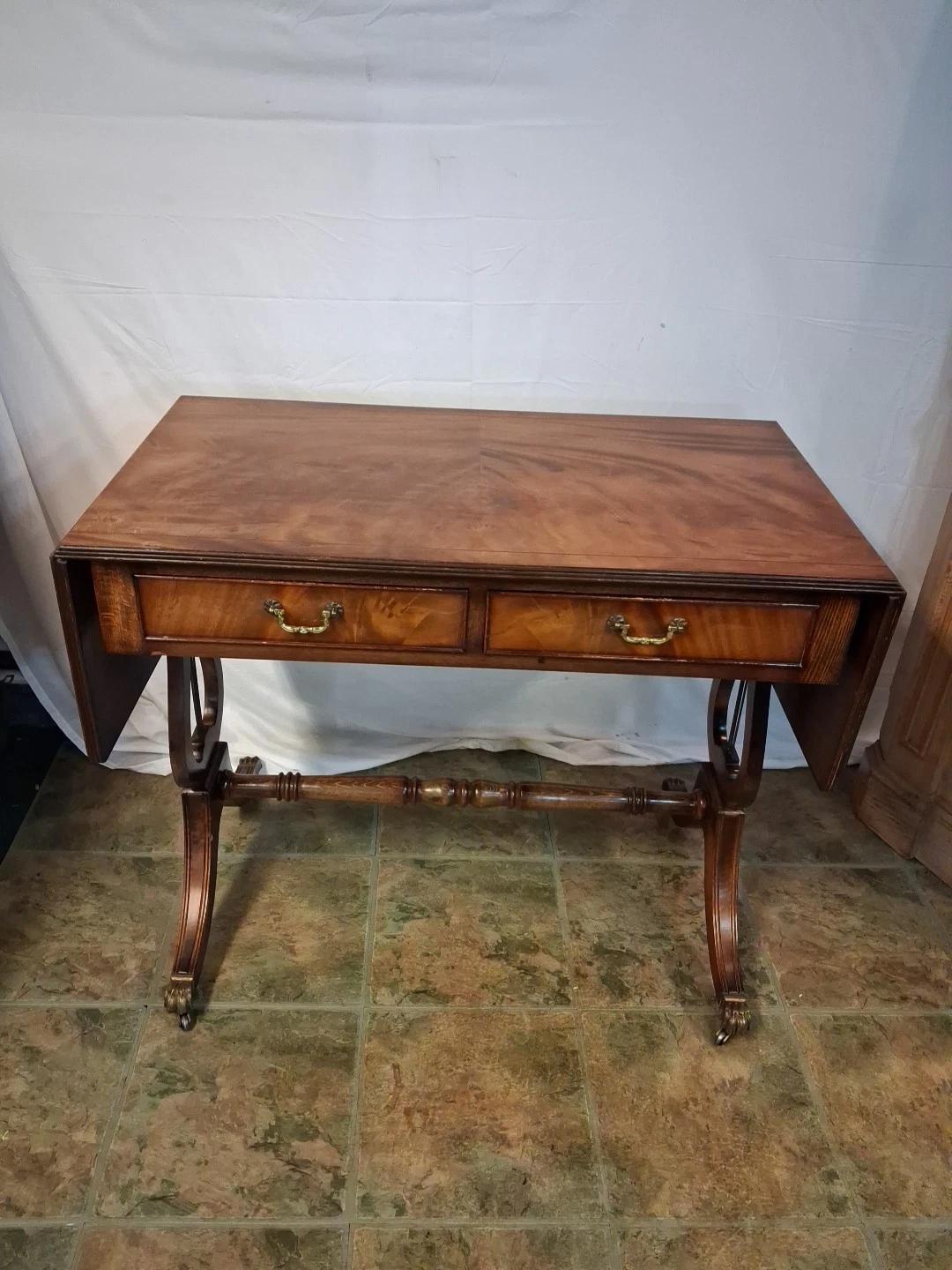 20th Century Circa Majogany Library Table (1 of 9)